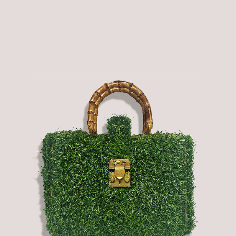 Mme.MINKMME. HEDGE Tote - Grass