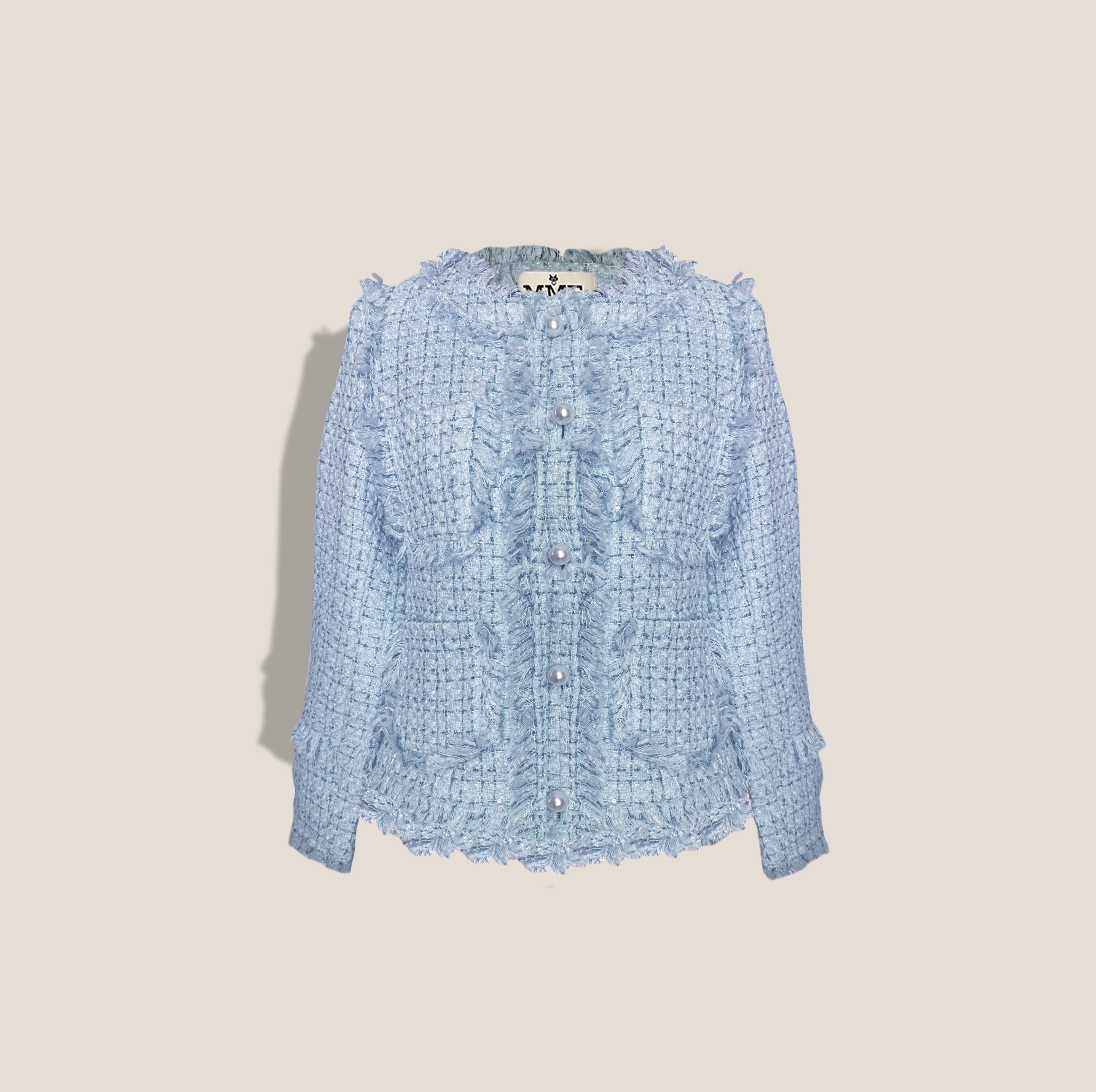 MME. FRINGY - BOUCLÉ JACKET - CORNFLOWER