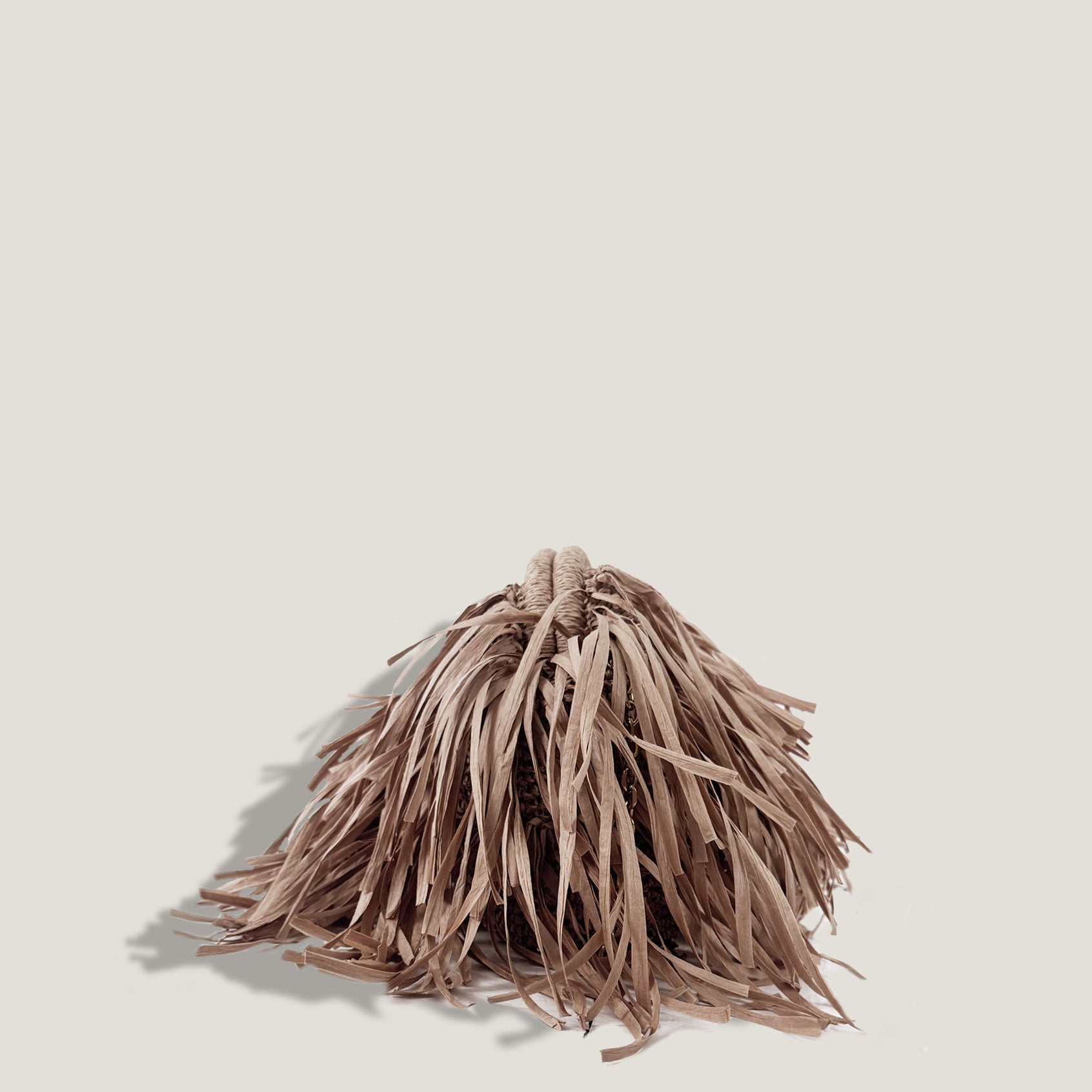 MME. GIGI FRINGE CLUTCH Grand - Natural