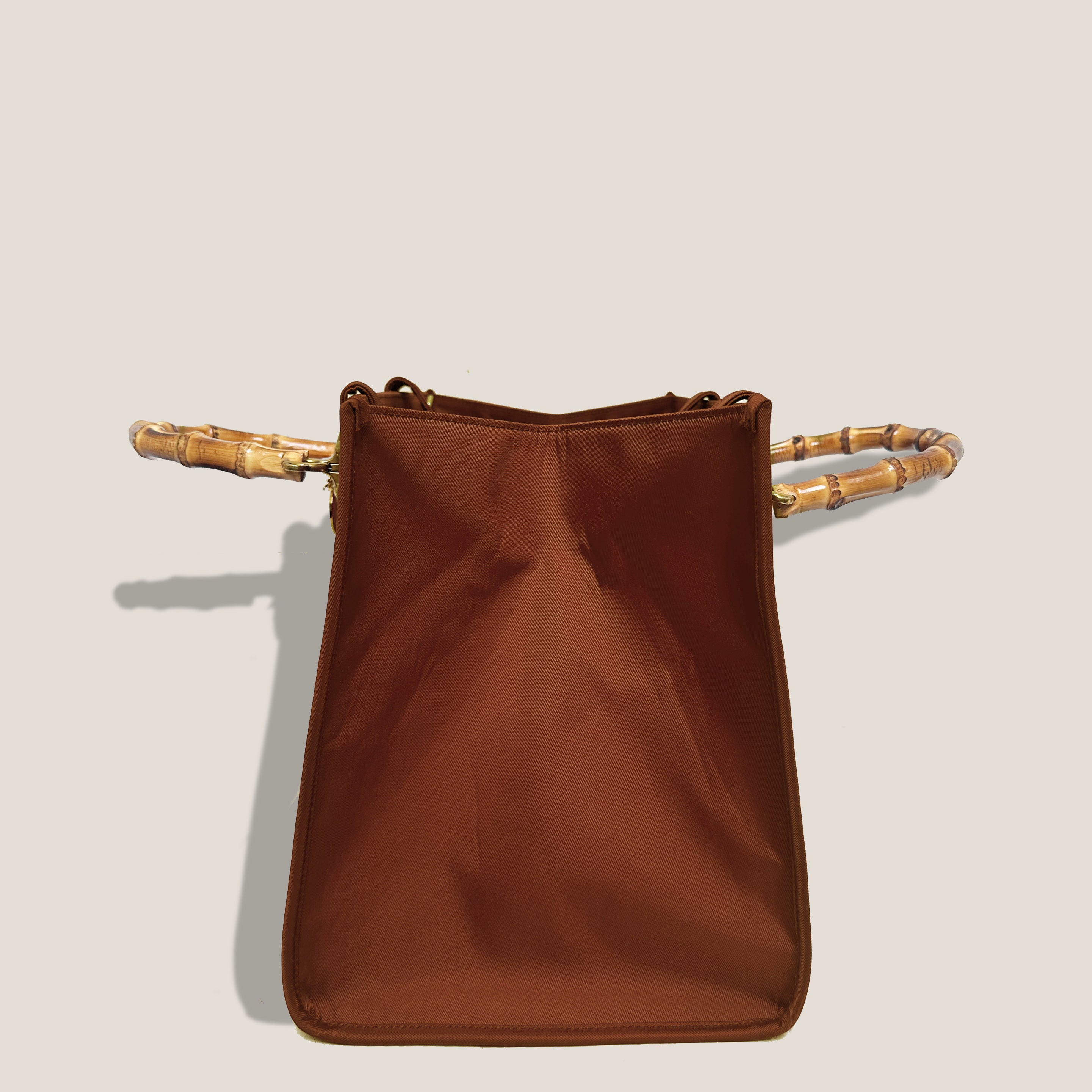 MME. ASTRUD TOTE - SATIN NYLON CHOCOLATE