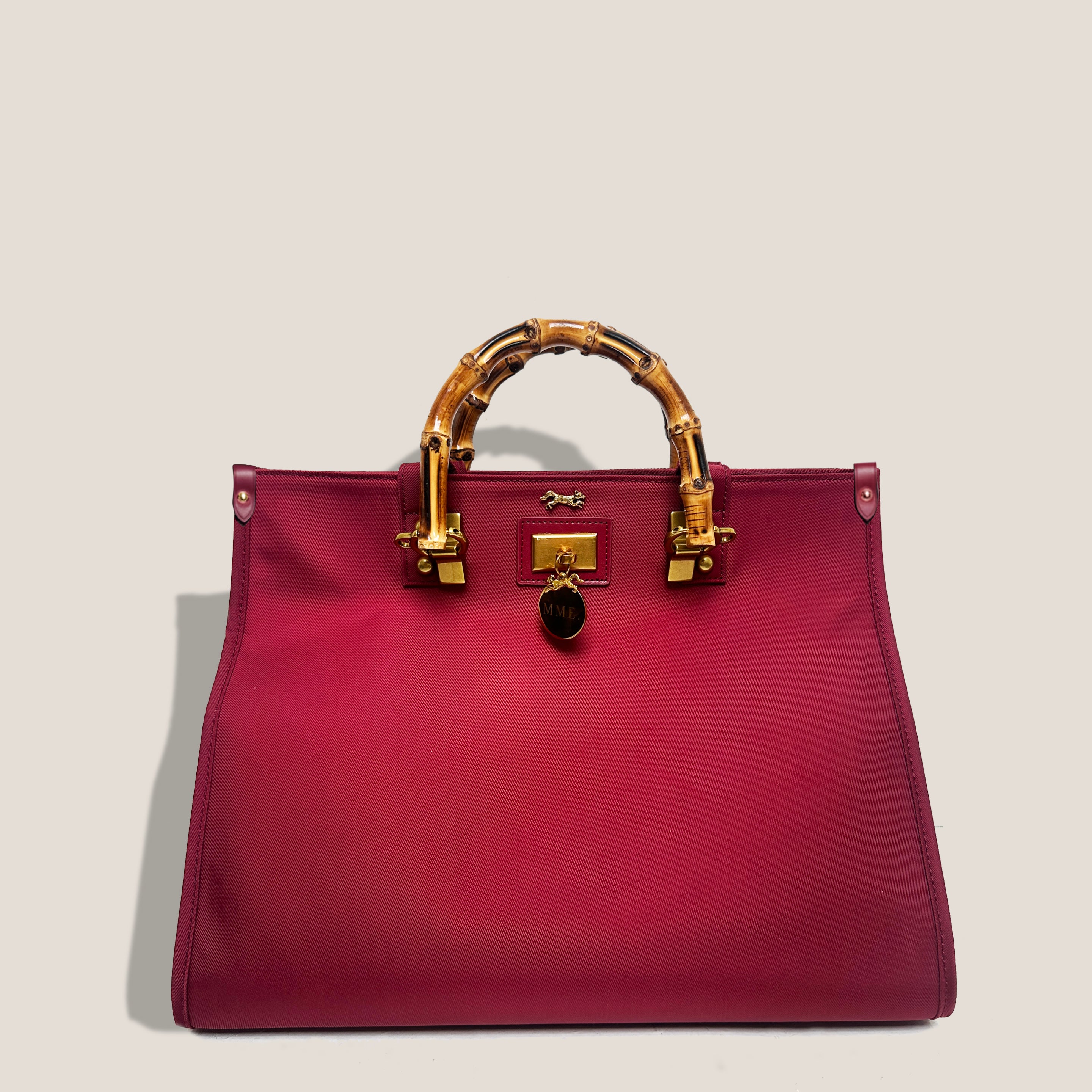 MME. ASTRUD TOTE - SATIN NYLON BURGUNDY