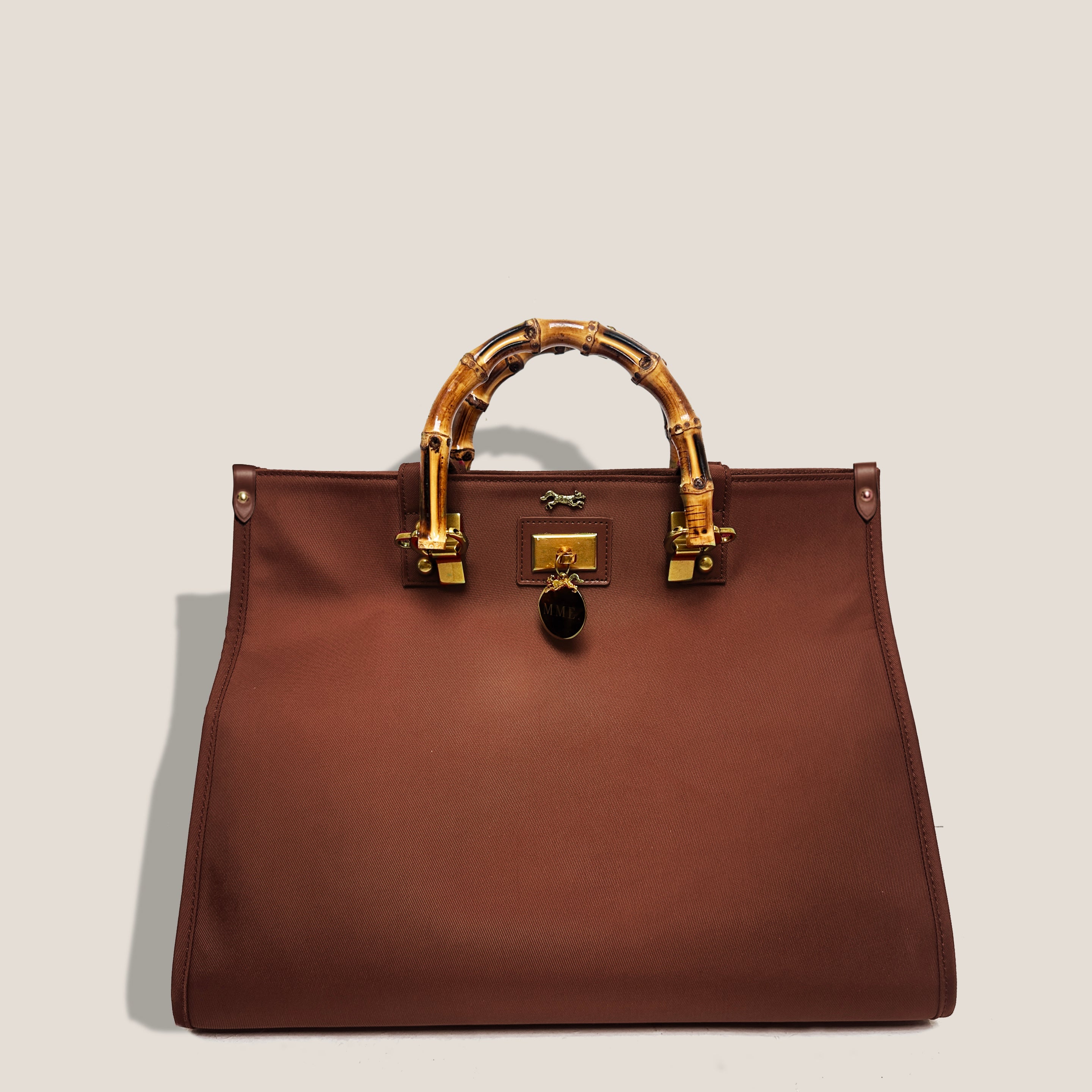 MME. ASTRUD TOTE - SATIN NYLON CHOCOLATE