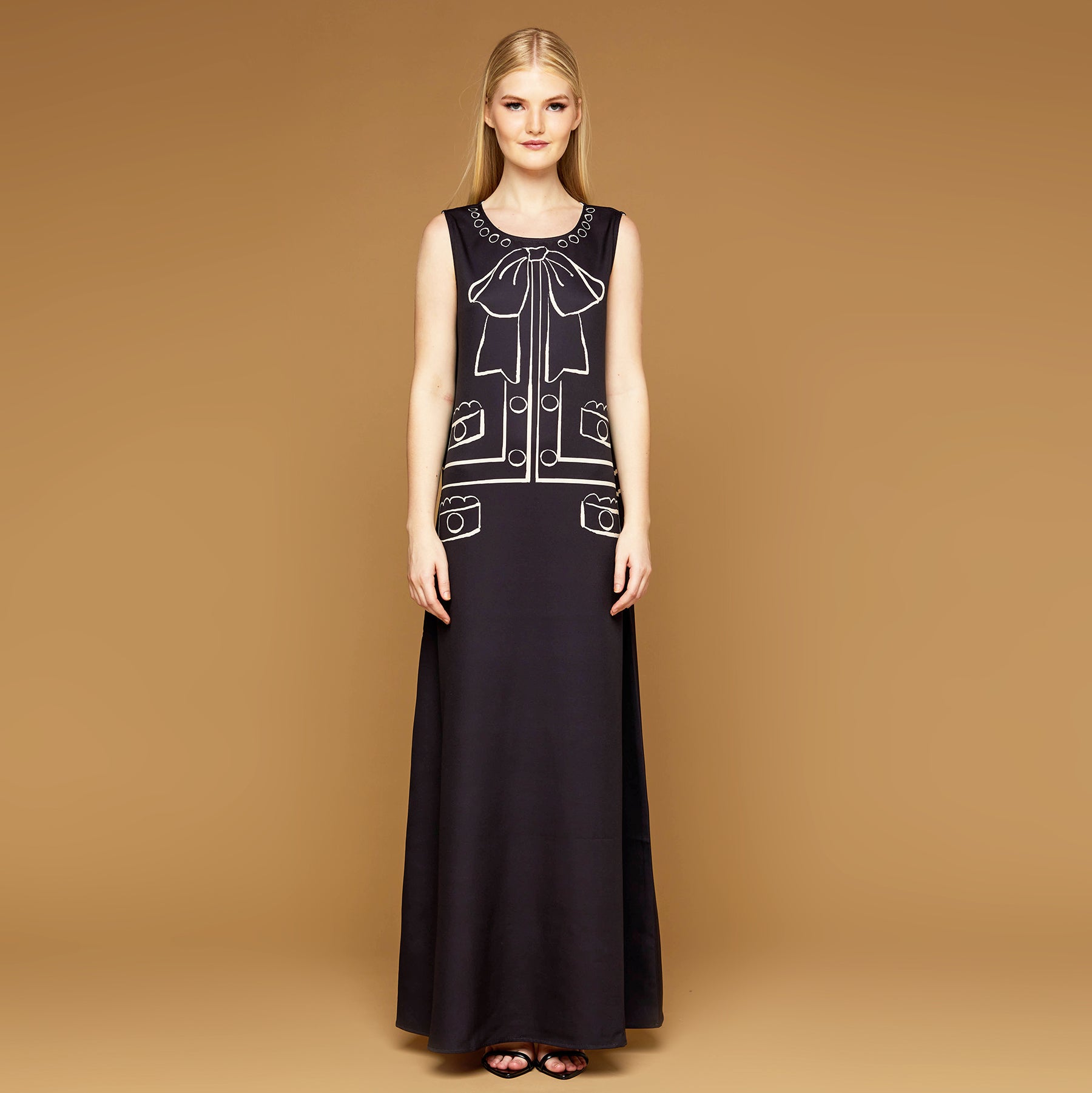 MME. "BEATRICE" Garden Dress - NOIR*