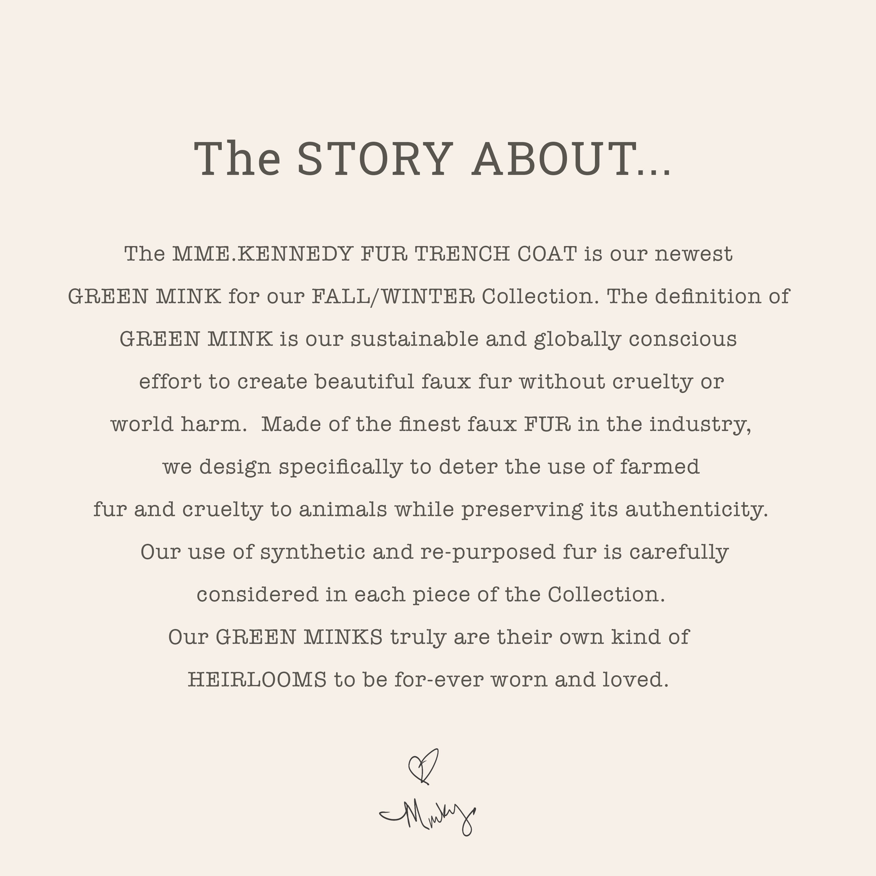 MME. KENNEDY FUR TRENCH COAT - NOIR