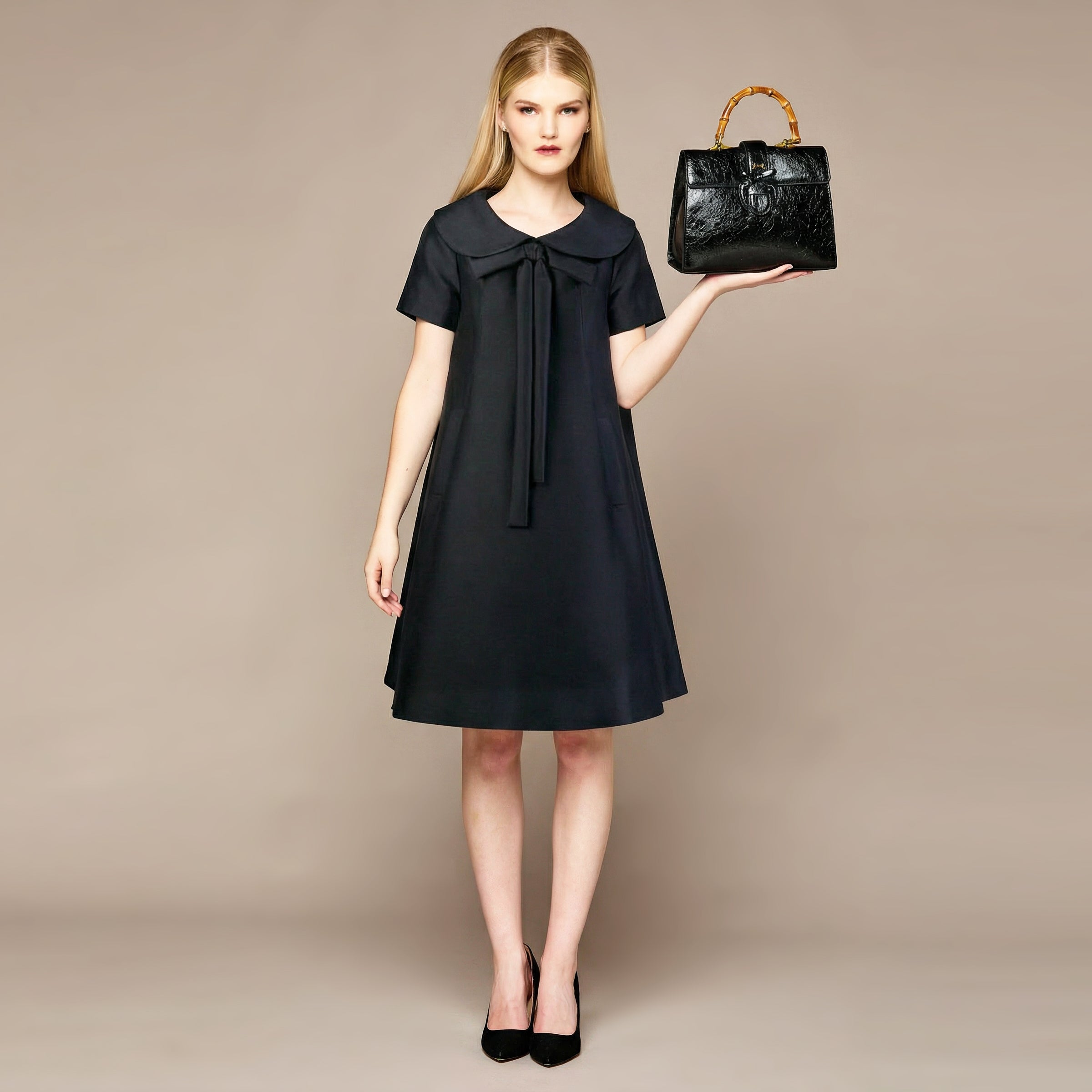 MME. MISS MAYFAIR DRESS - NOIR