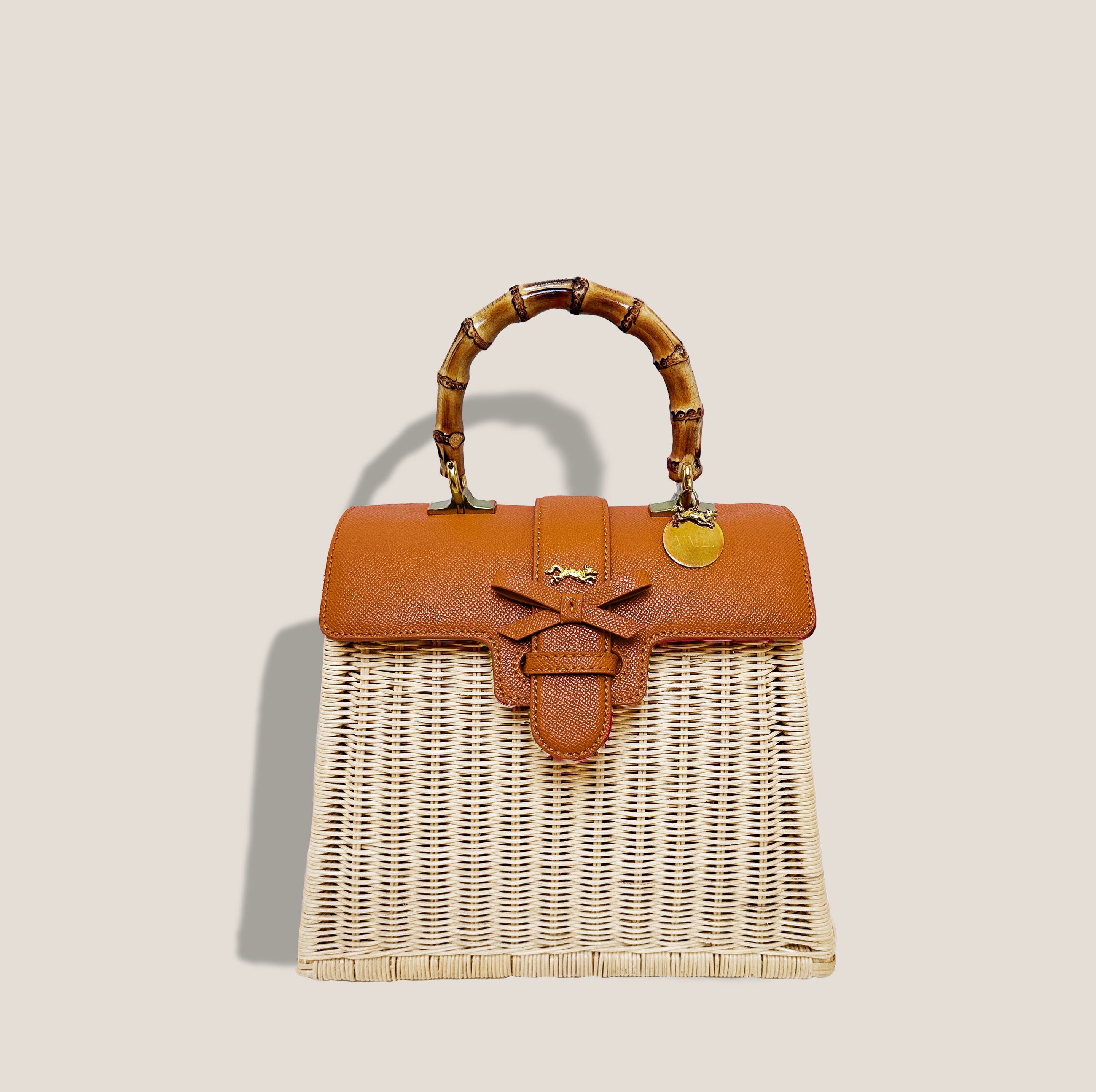 MME. CARLTON MONACO BAG - COGNAC