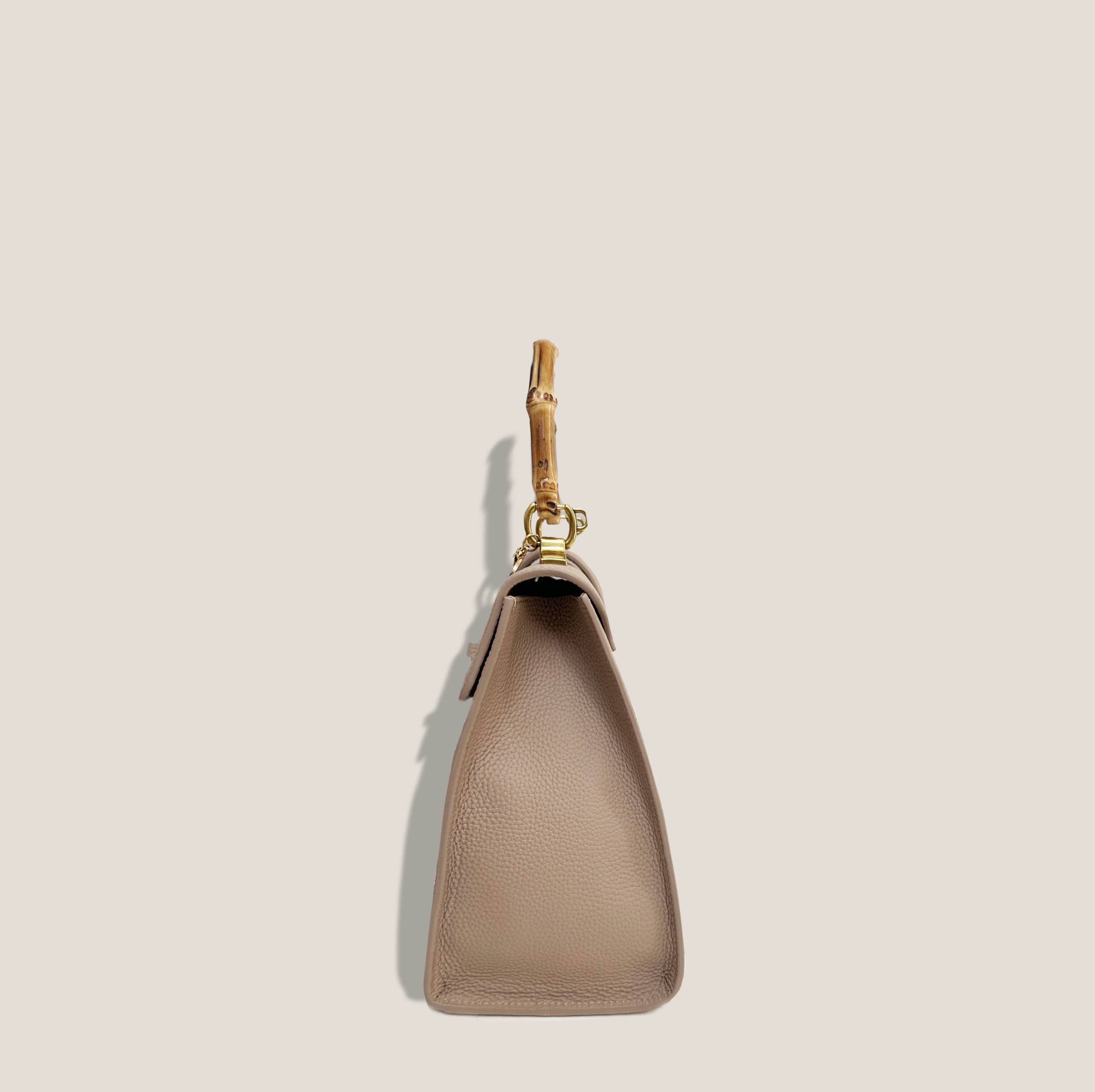 MME. CARLTON BOW PETITE BAG - NUDE