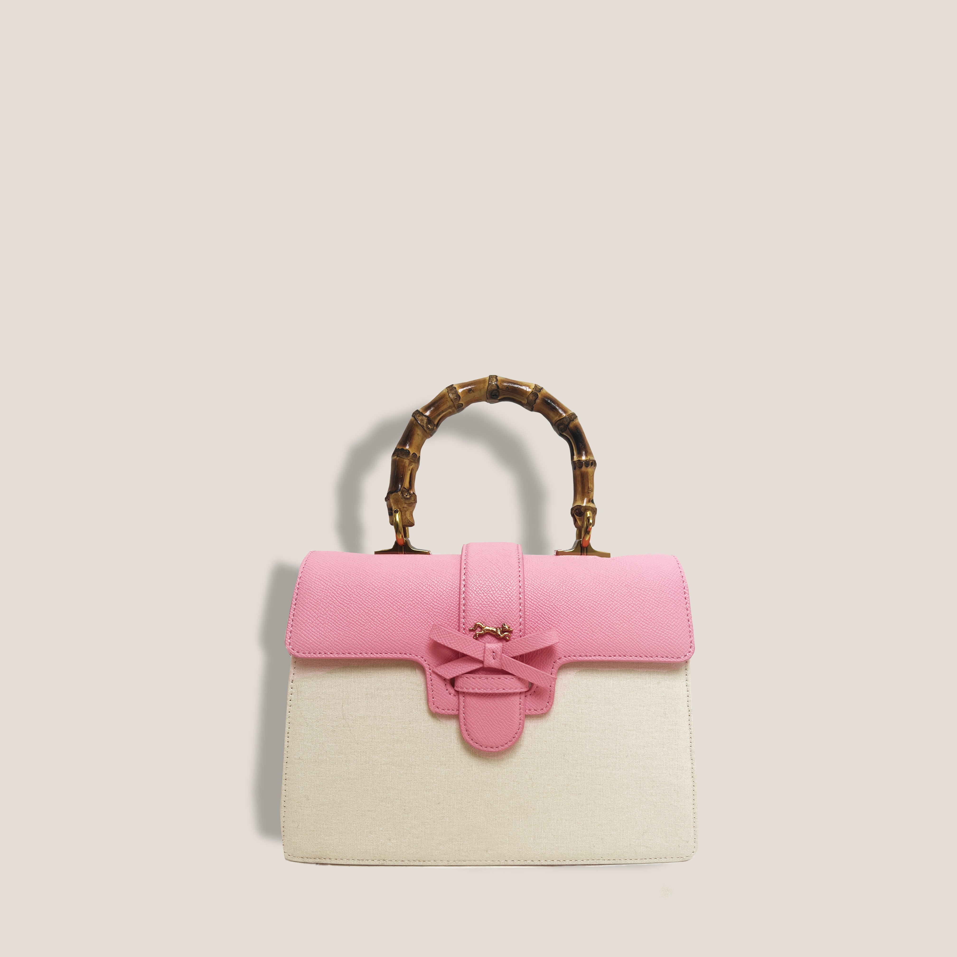 MME. LITTLE MISS CARLTON BOW - Canvas Bag in PINK