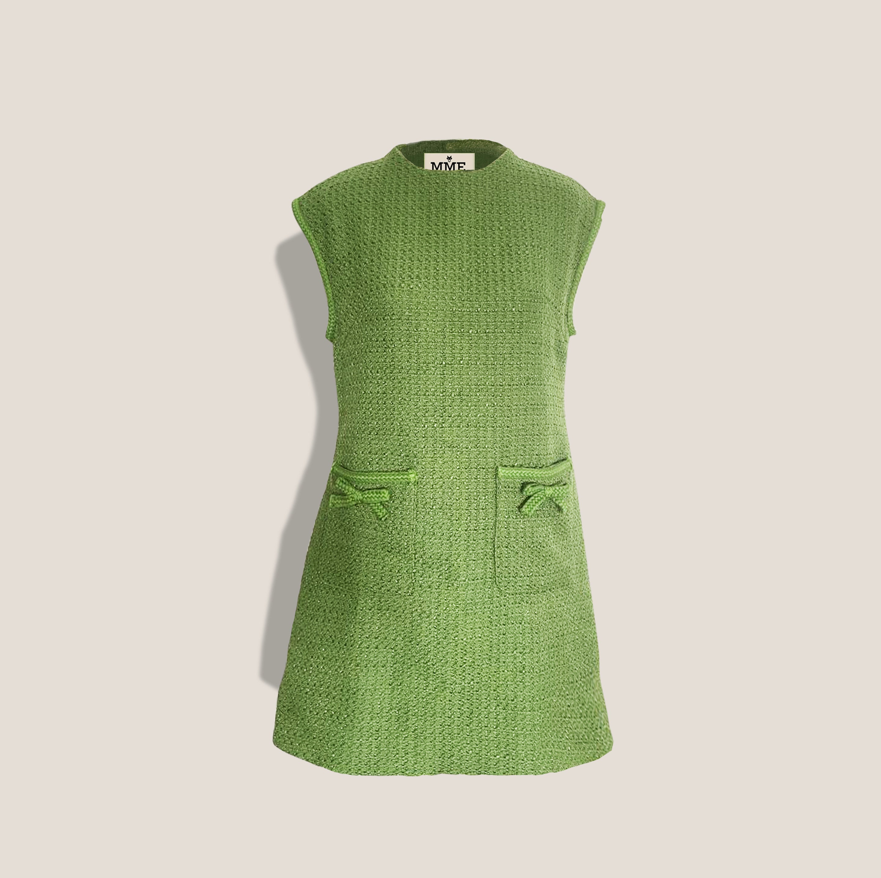 MME. TURLINGTON BOUCLÉ Dress - CHARTREUSE