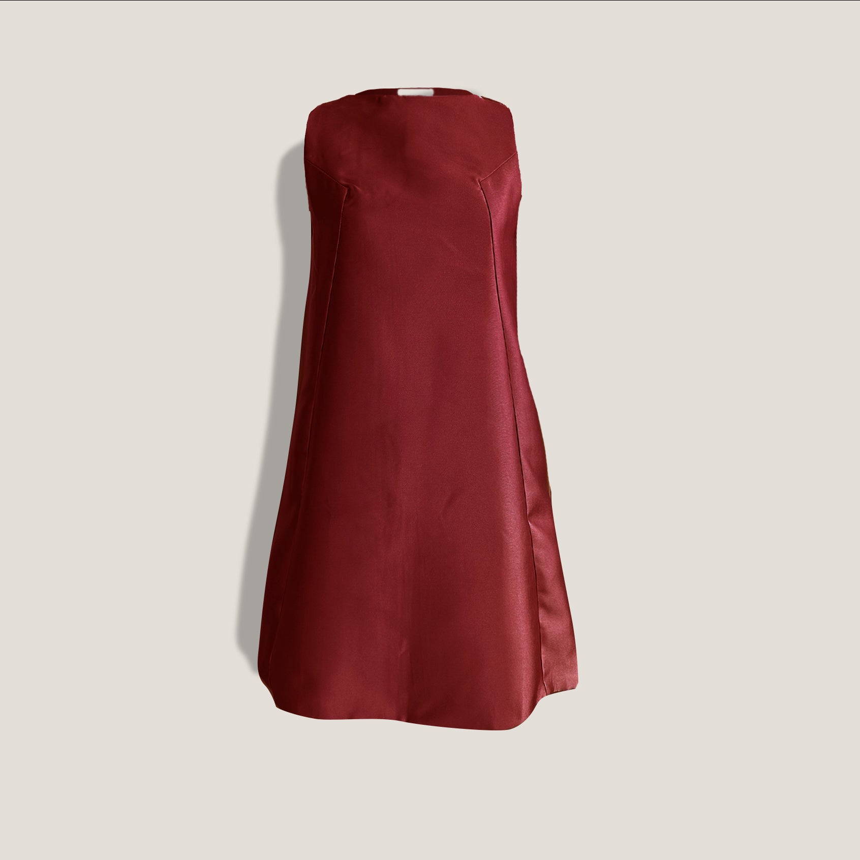 MME.MONACO CAPELETTE DRESS - BURGUNDY