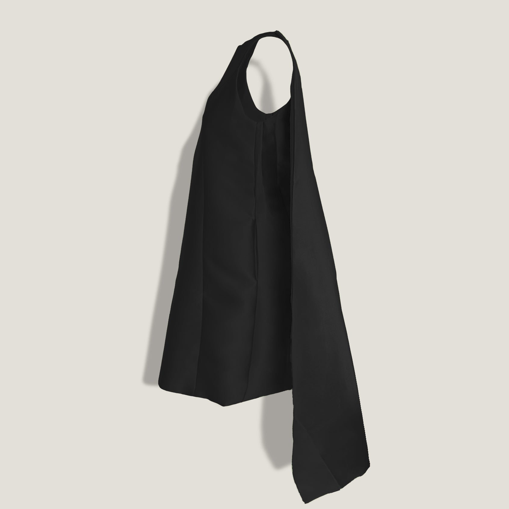 MME.MONACO CAPELETTE DRESS - NOIR