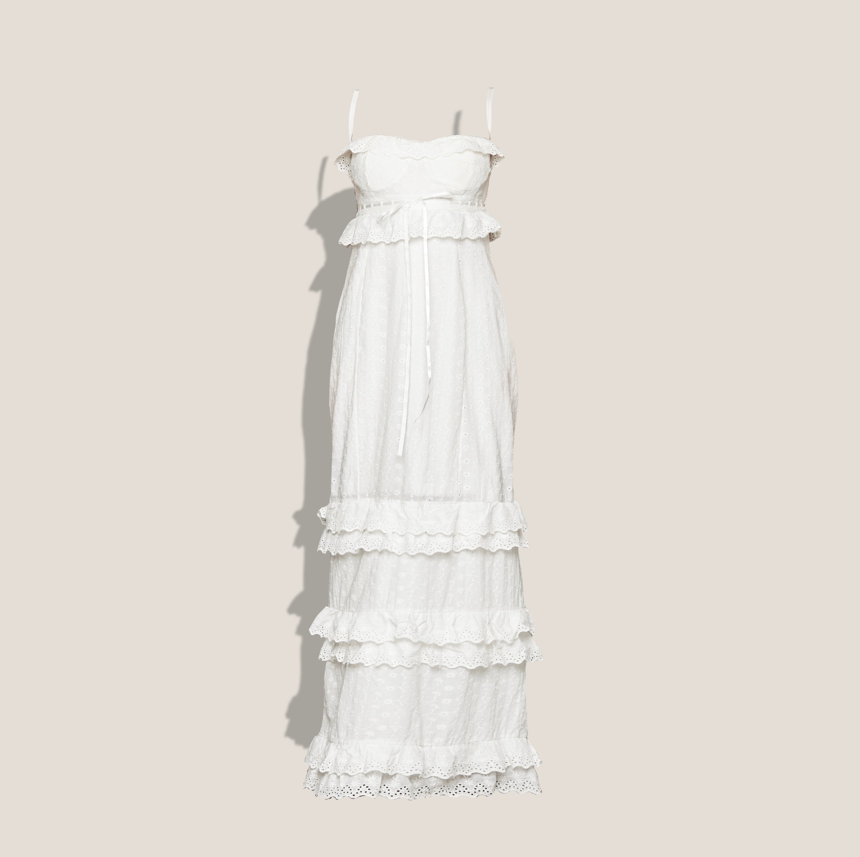 MME. EYELET Garden Dress - BLANC