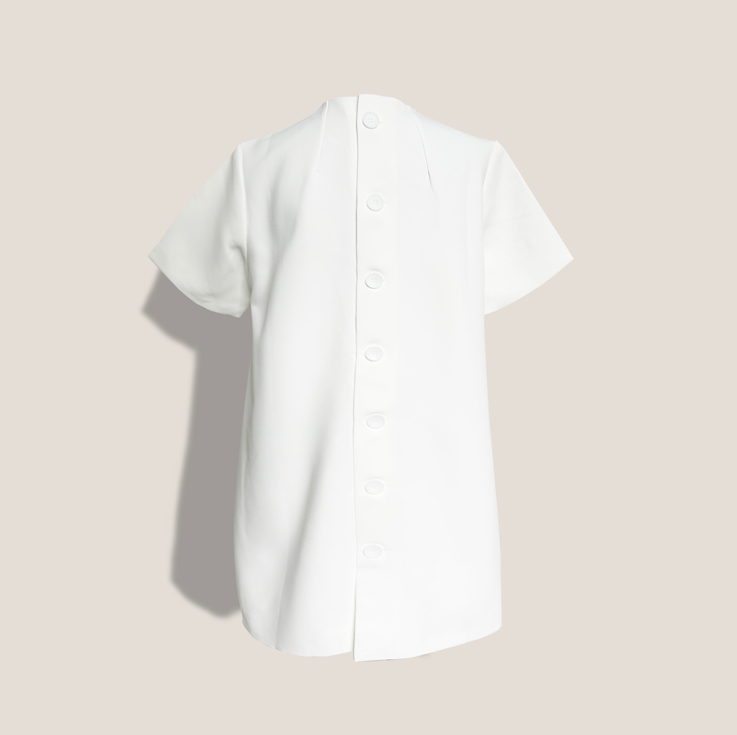 MME. CARLTON MINI BOW DRESS - BLANC