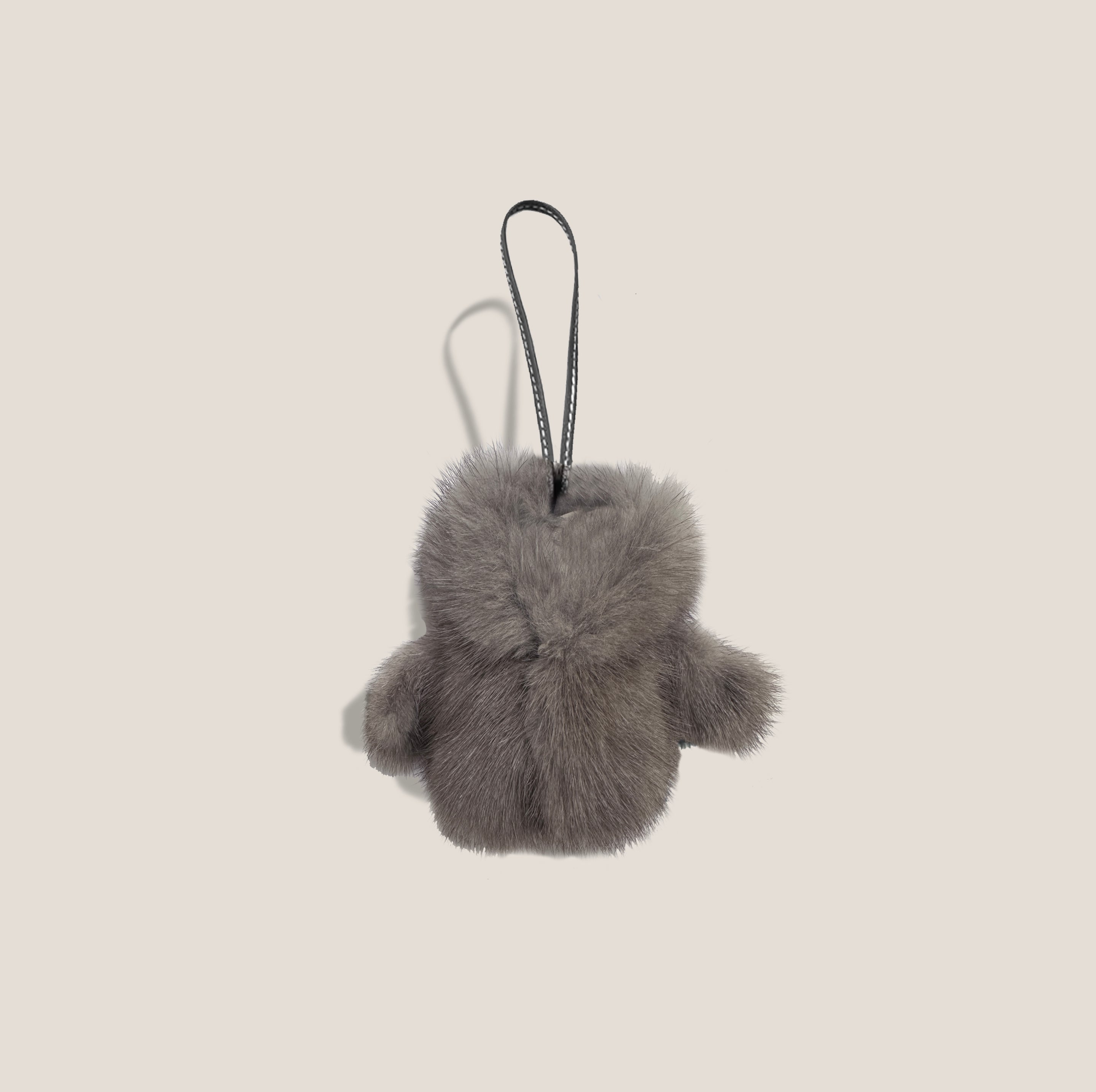 MME. CARLTON FUR COAT Bag Charm - GRIS