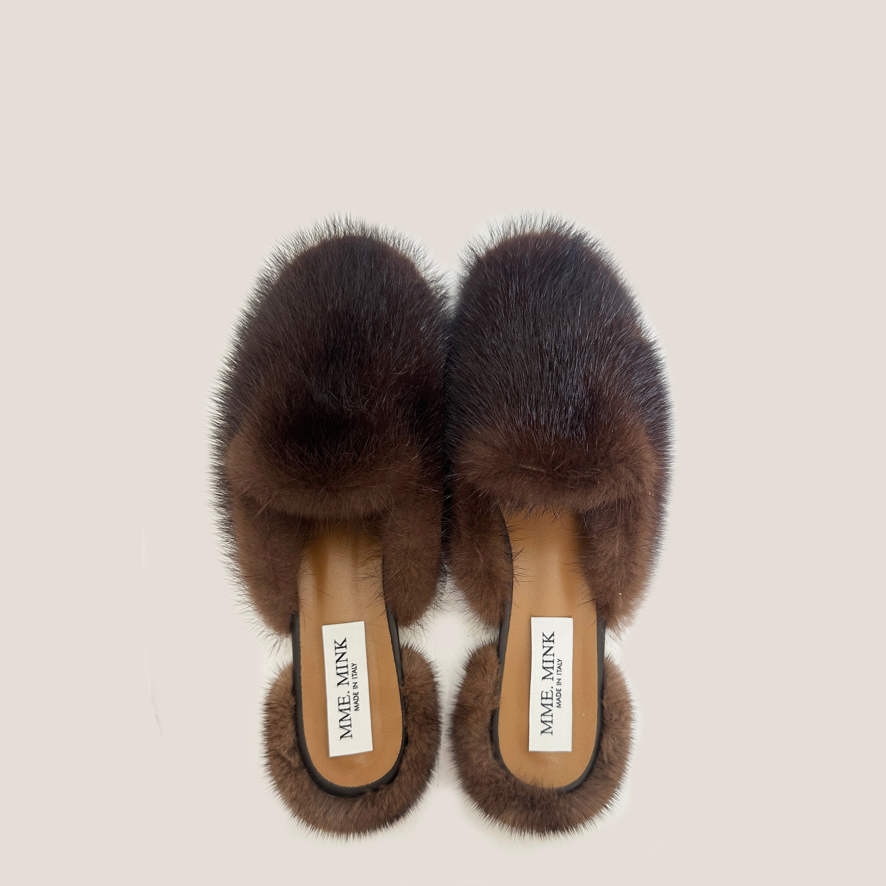 MME. SMOKING MULES - VINTAGE MINK