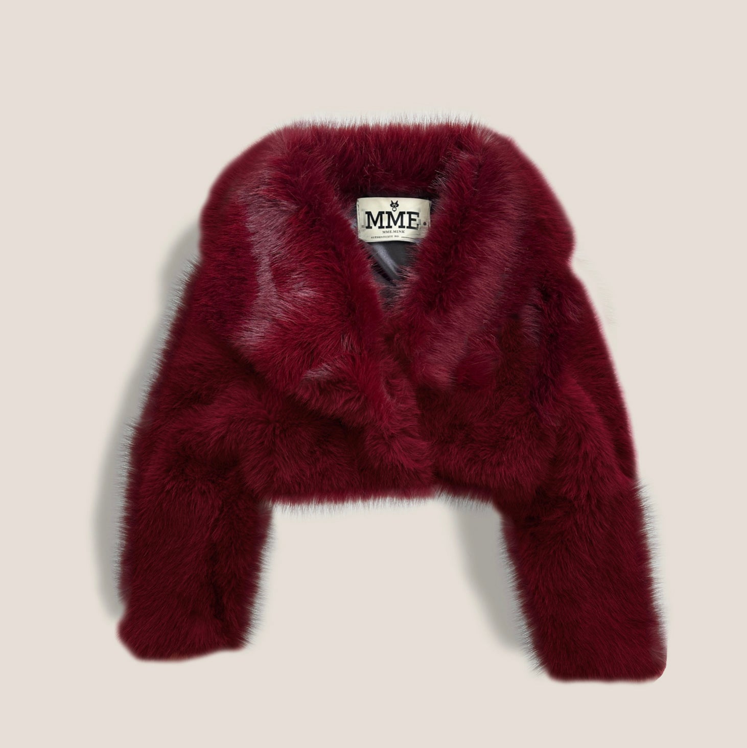 MINKY WAISTCOAT JACKET - ROUGE