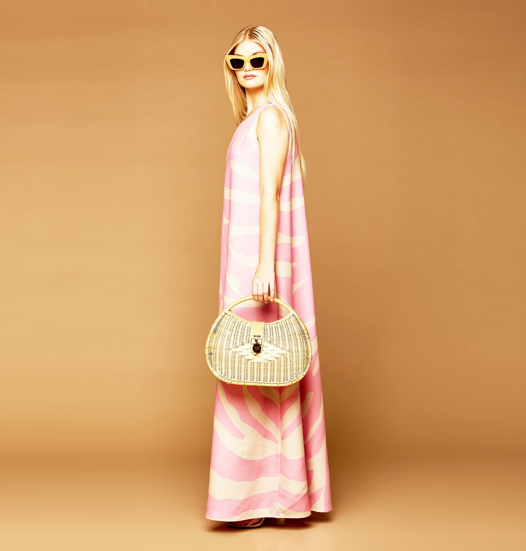 MME. "ZEBRA" Garden Dress - ROSE PINK