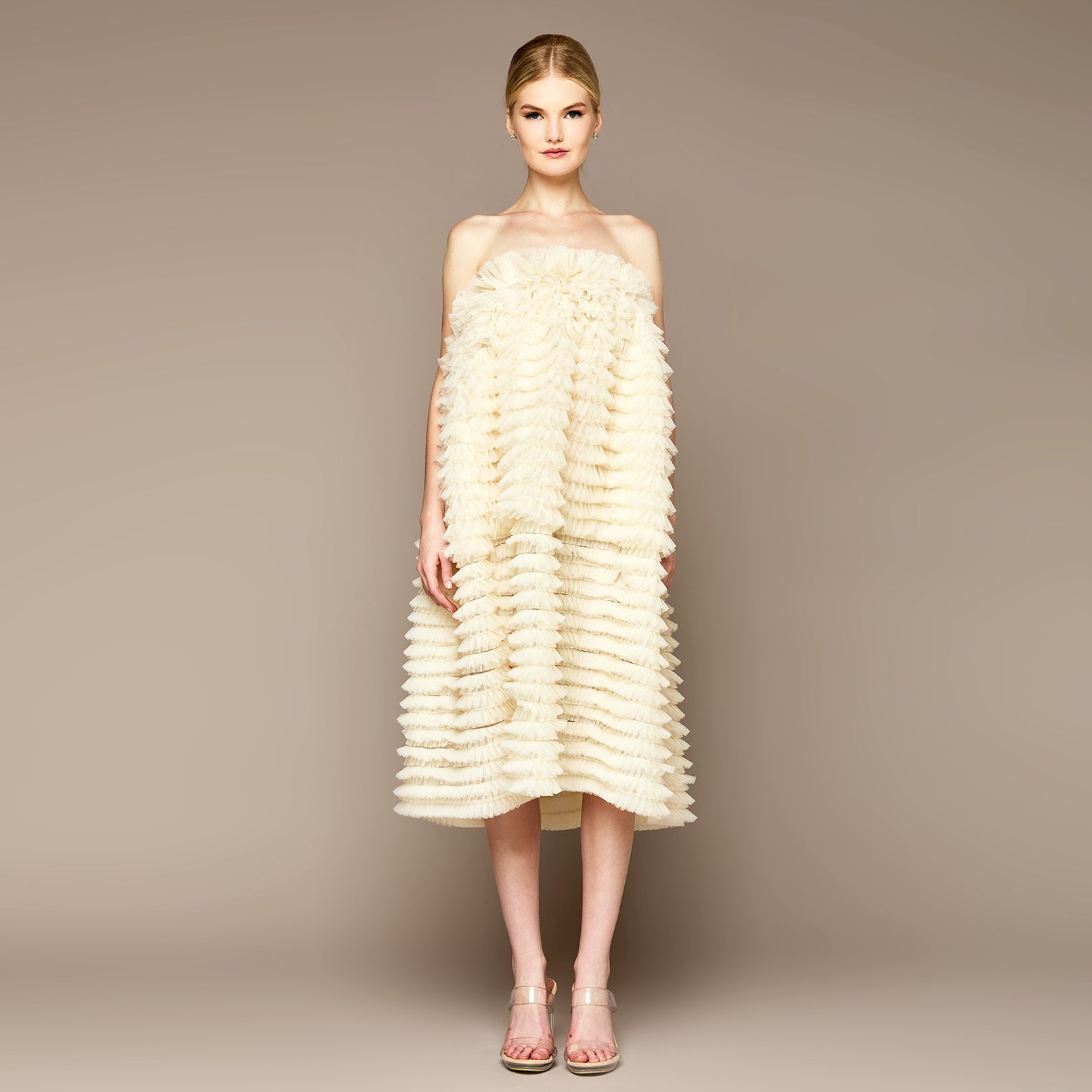 MME. CRILLION Dress - CRÉME