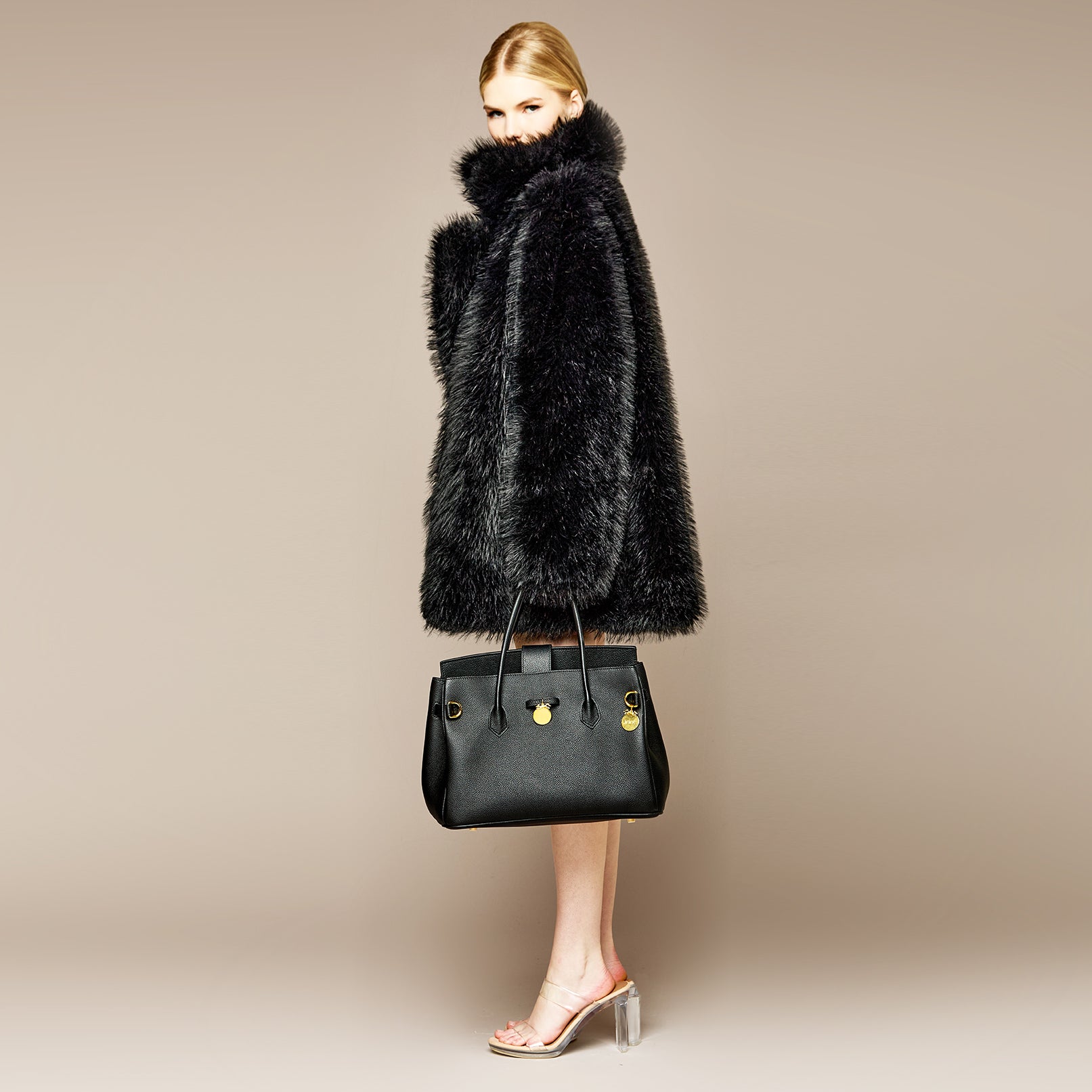 MME. FIORLISIO FUR JACKET - NOIR