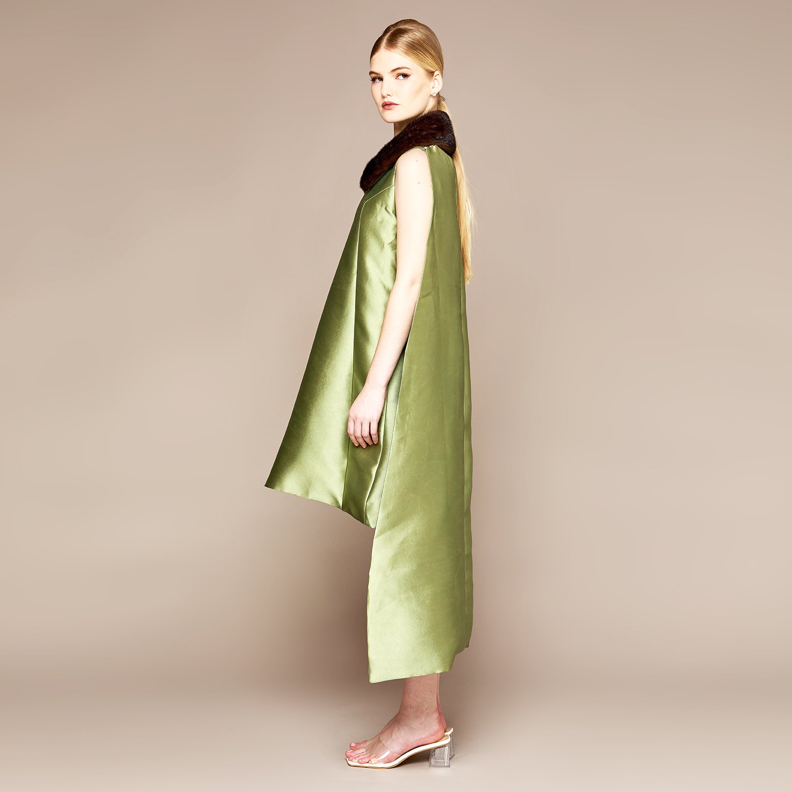 MONACO MINK CAPELETTE DRESS