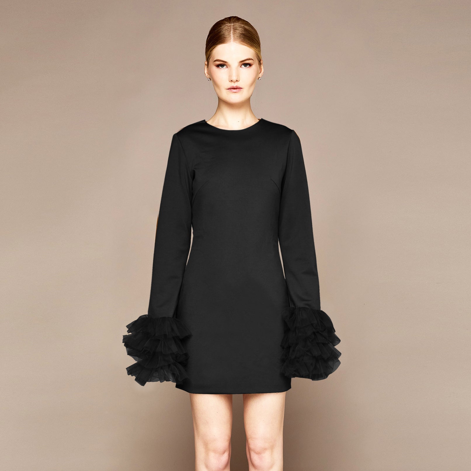 MME. TULLE COCKTAIL DRESS - NOIR