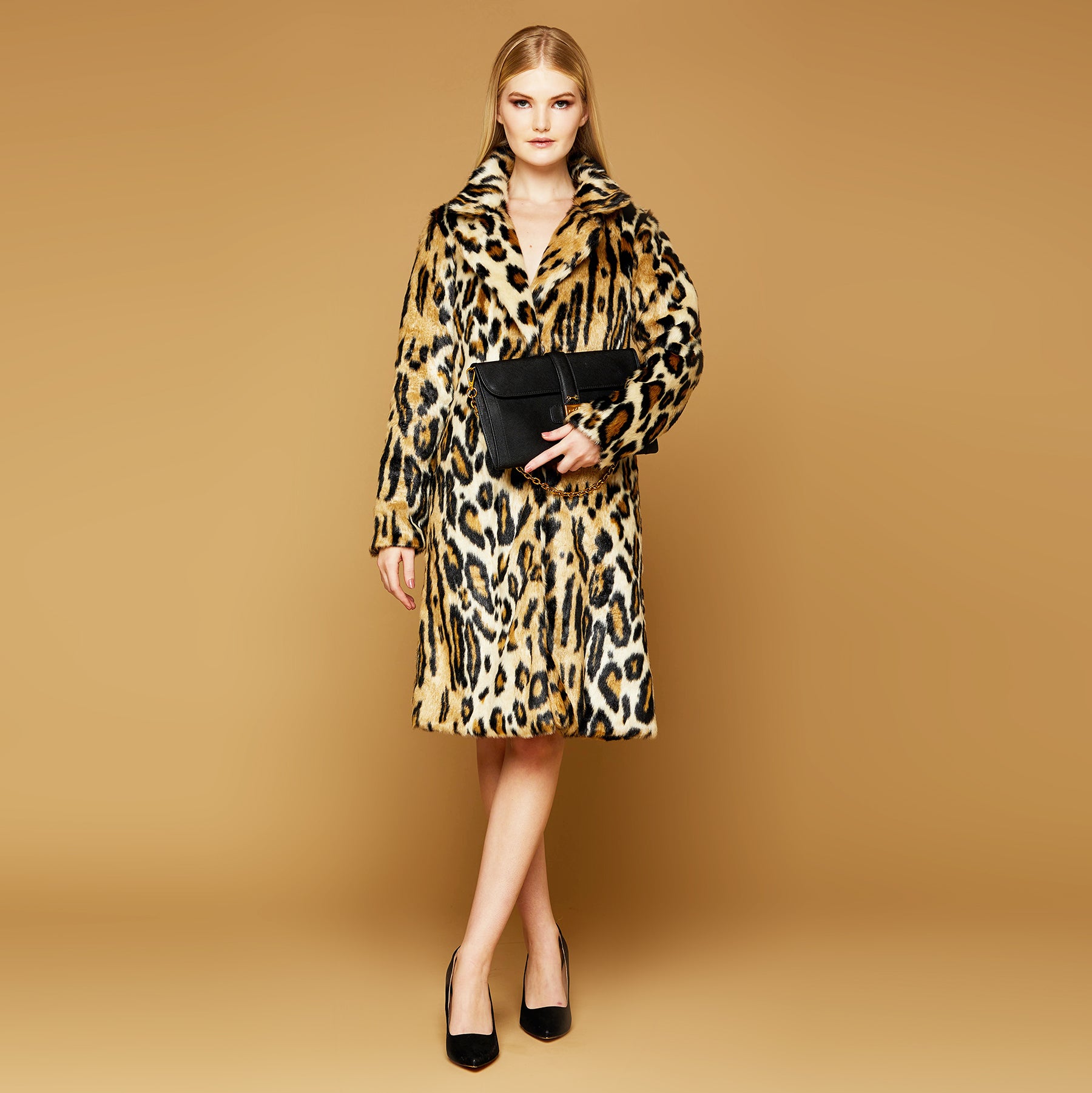 Leopard Minc Leopard Print Coat – Faux Fur 3/4 Jacket | MME.MINK