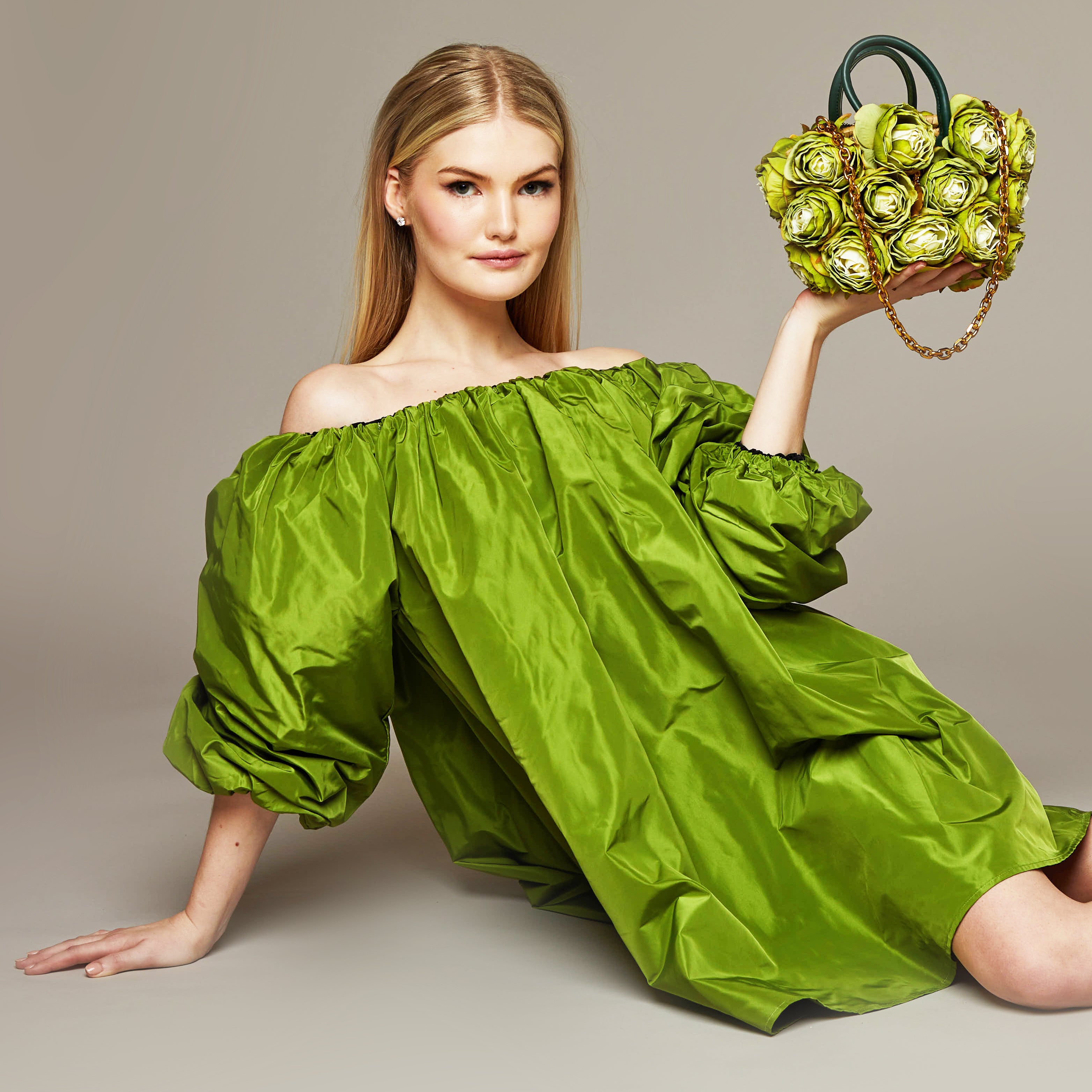 MME. GRACE Dress - Reversible MOSS/NOIR*