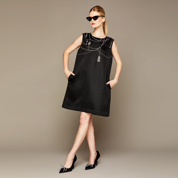 Mme.MINKMME. BLACK TIE CHANDELIER Dress