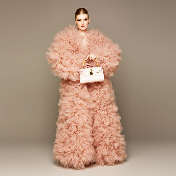 Mme.MINKMME. TULLE CLOAK - BARELY PINK