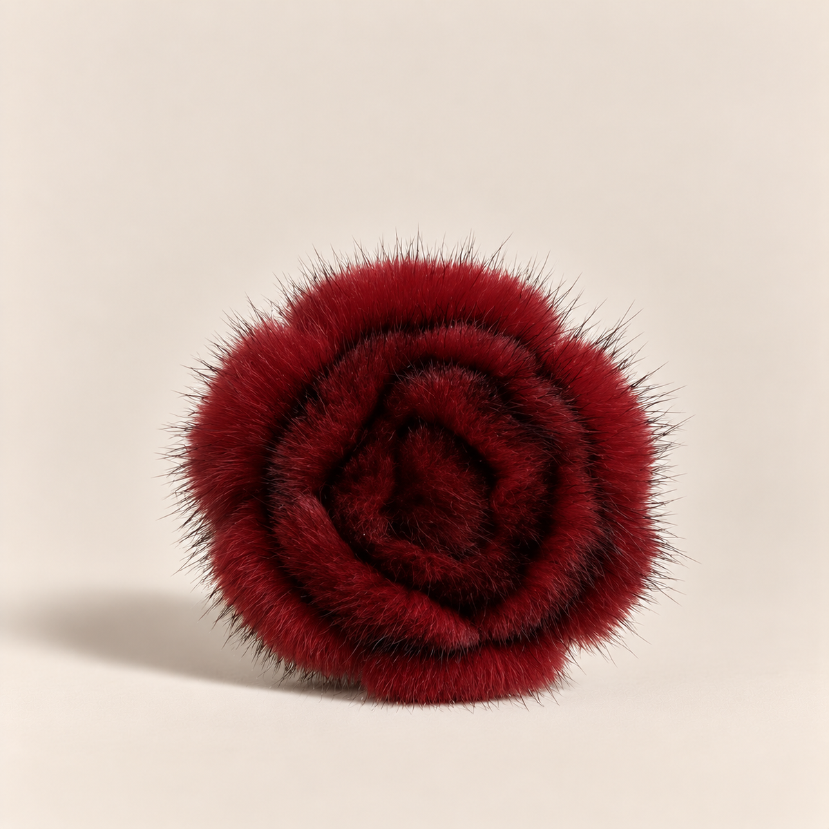 THE MINKY BROOCH - BURGUNDY