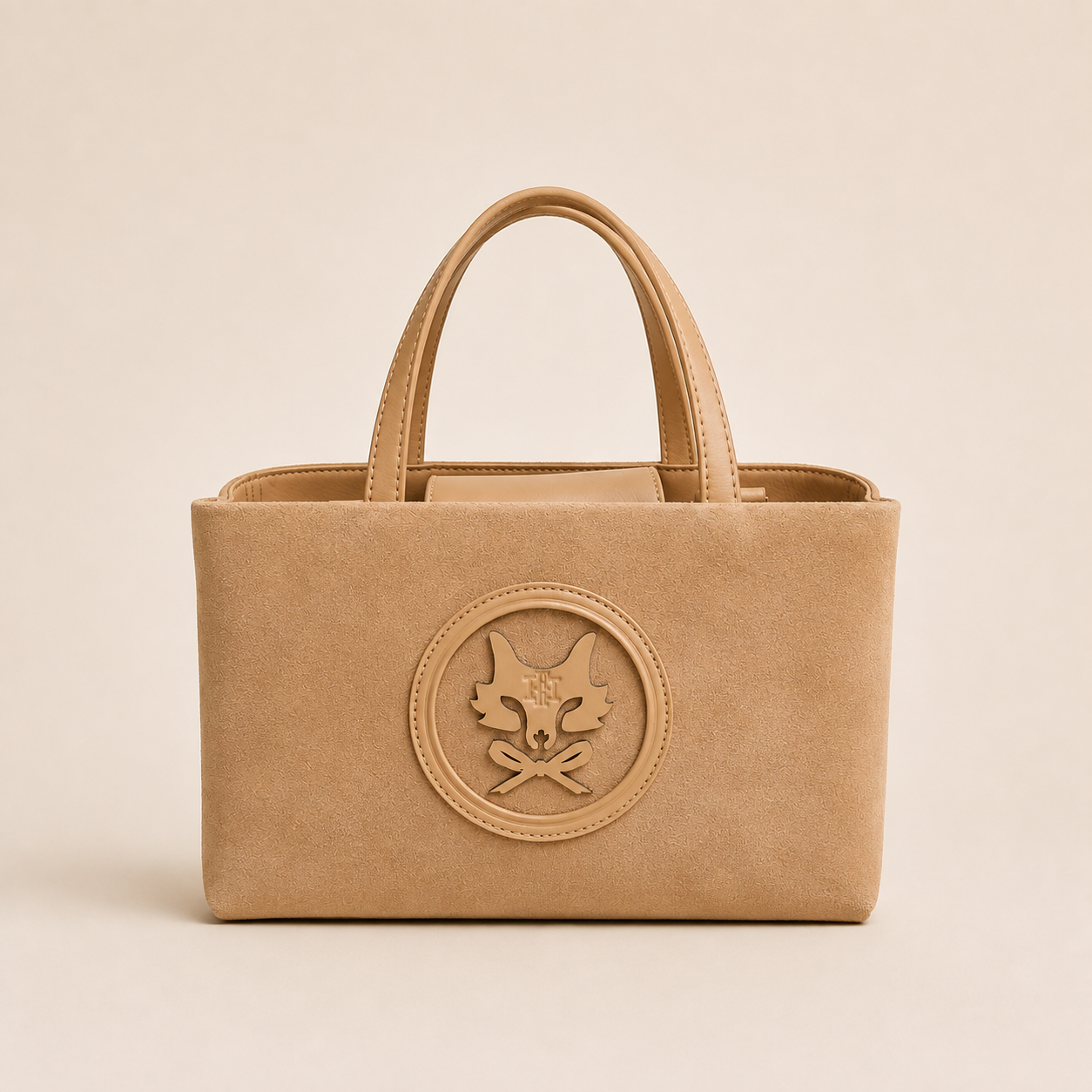 THE CARLTON SUEDE TOTE - CAMEL