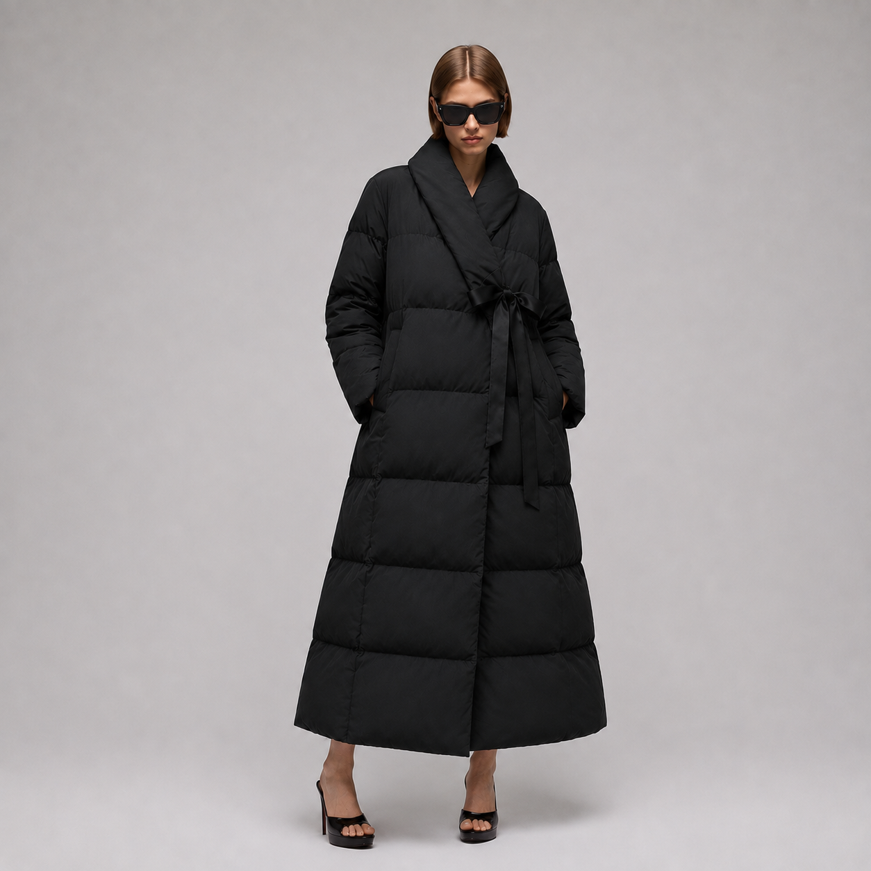 MME. AUDREY DUVET COAT - NOIR