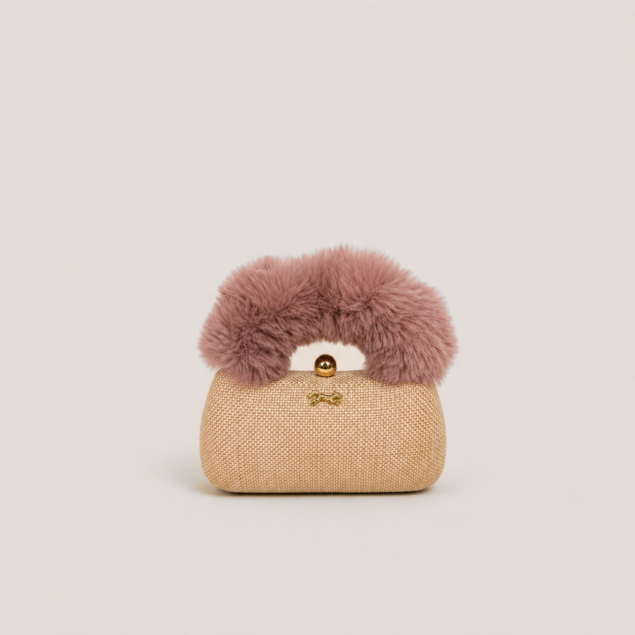 MME. WOVEN CASE CLUTCH - ROSE