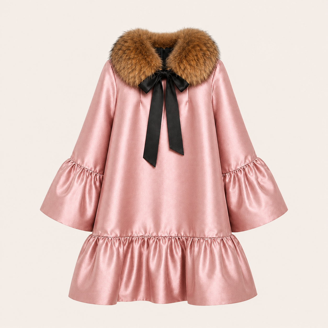 MME.MADISON SATIN TWILL DRESS - ROSE