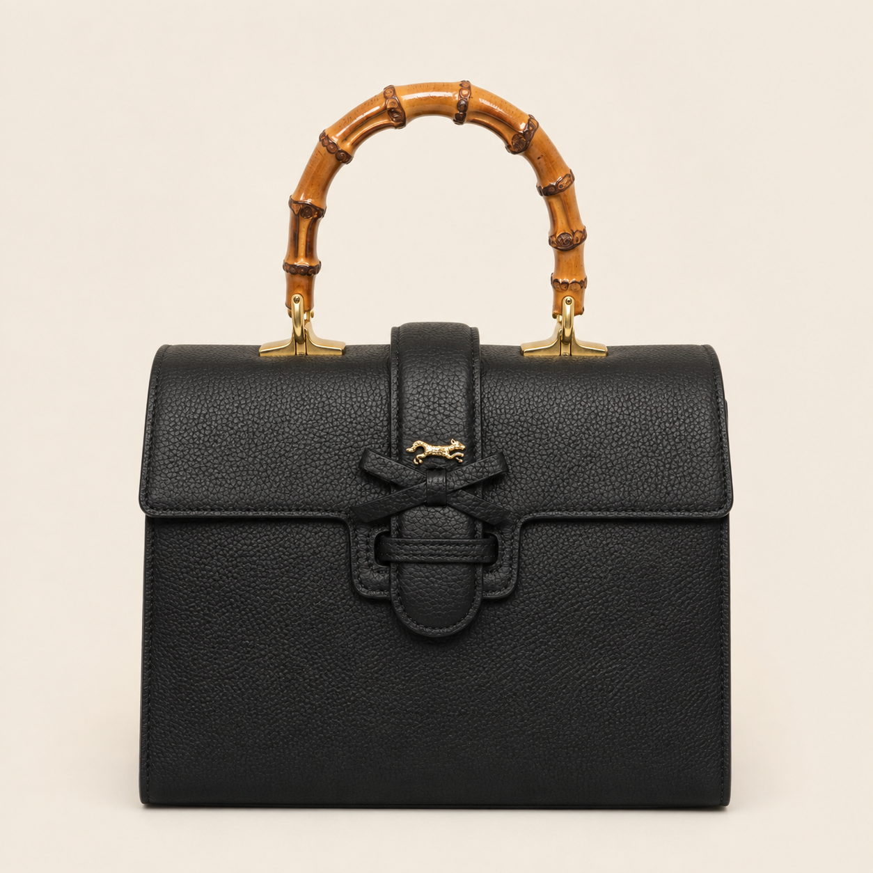 THE CARLTON BOW BAG PETITE - NOIR