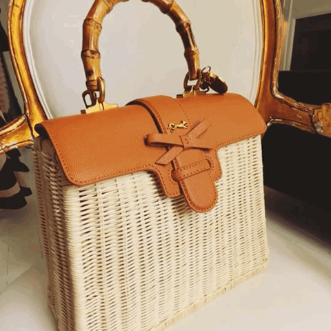 MME. CARLTON MONACO BAG - COGNAC