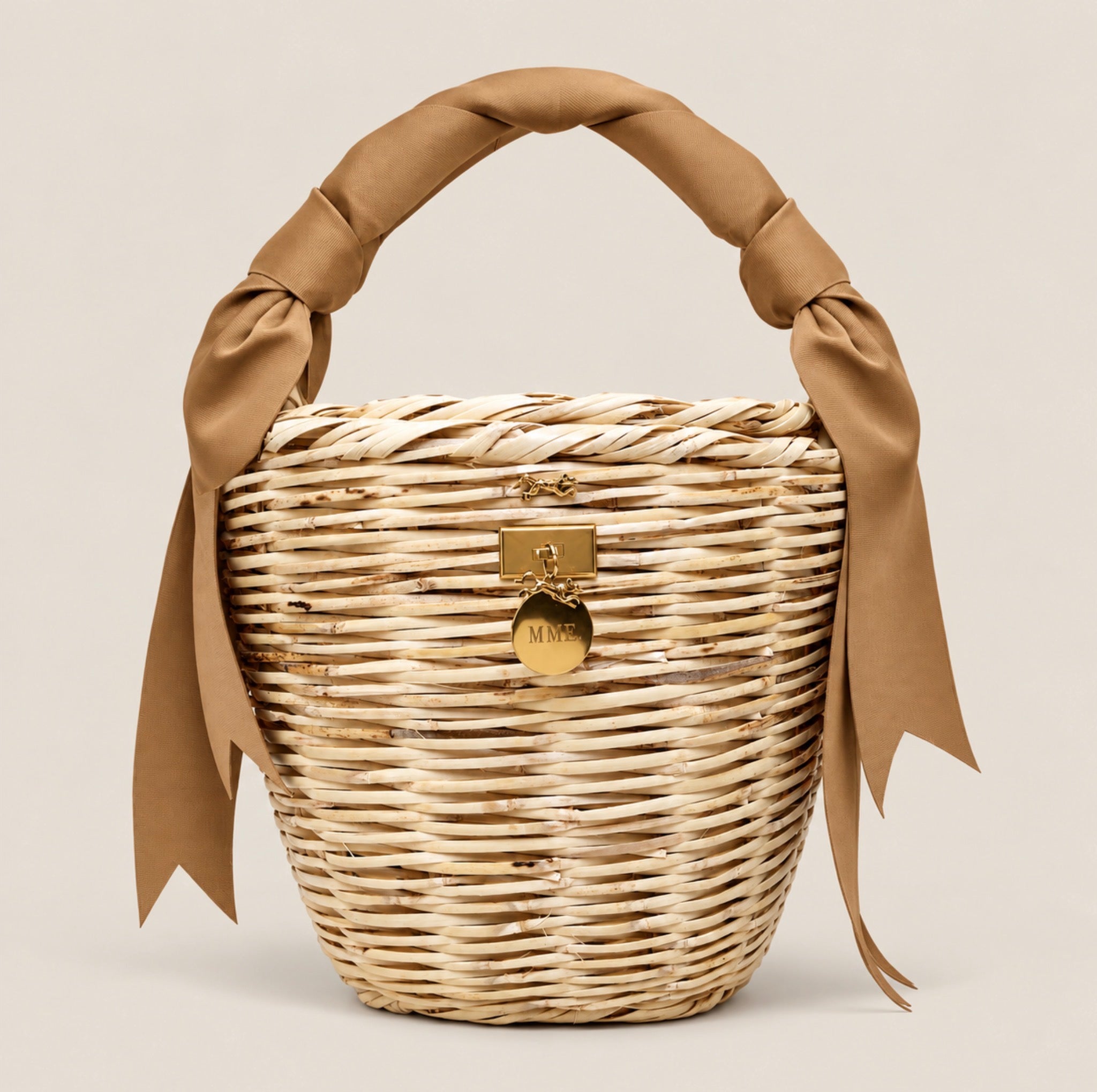 MME. LEGACY BIRK BASKET - CAMEL