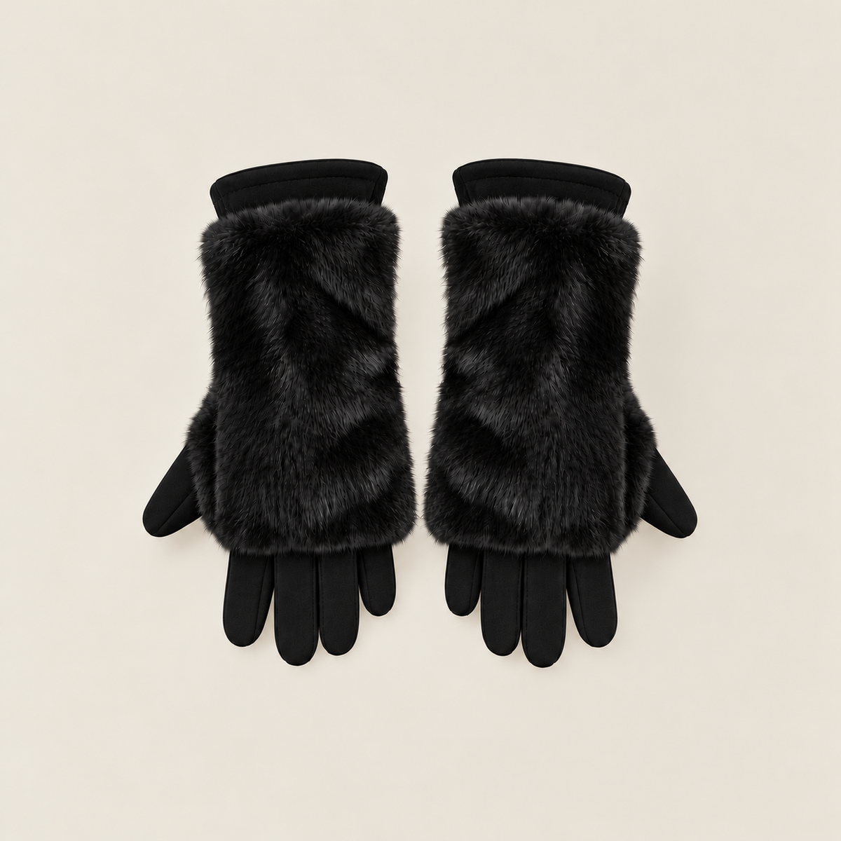 MME. MOUTON GLOVES - Noir
