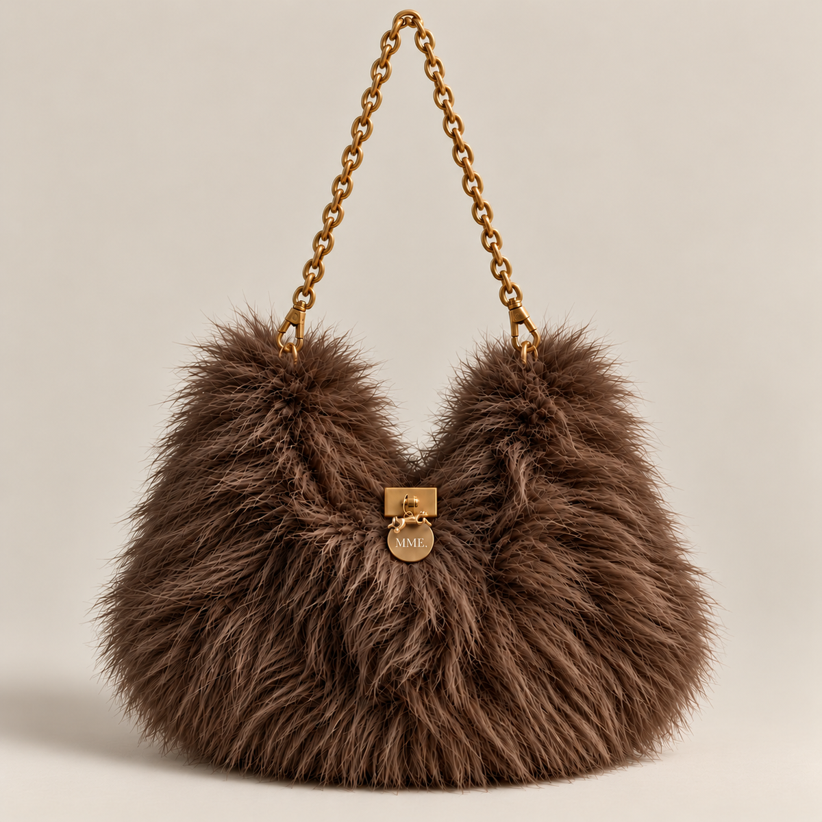 MME. SNOW BALL Bag - CHOCOLATE