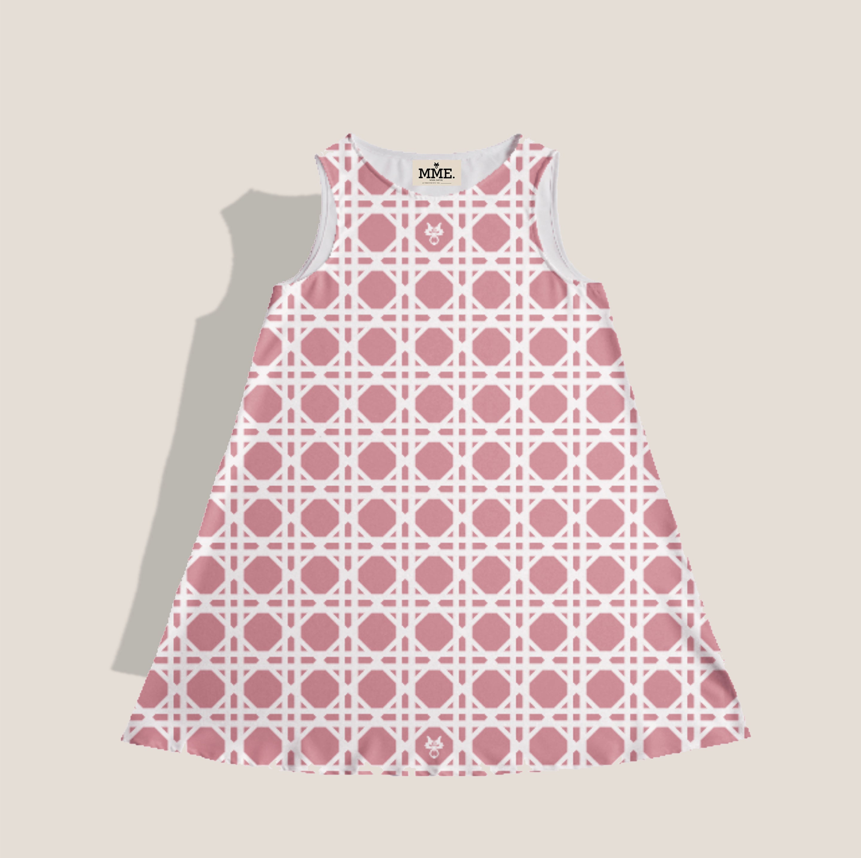 MME. SUMMER CANE Scarf Dress  - SHELL PINK