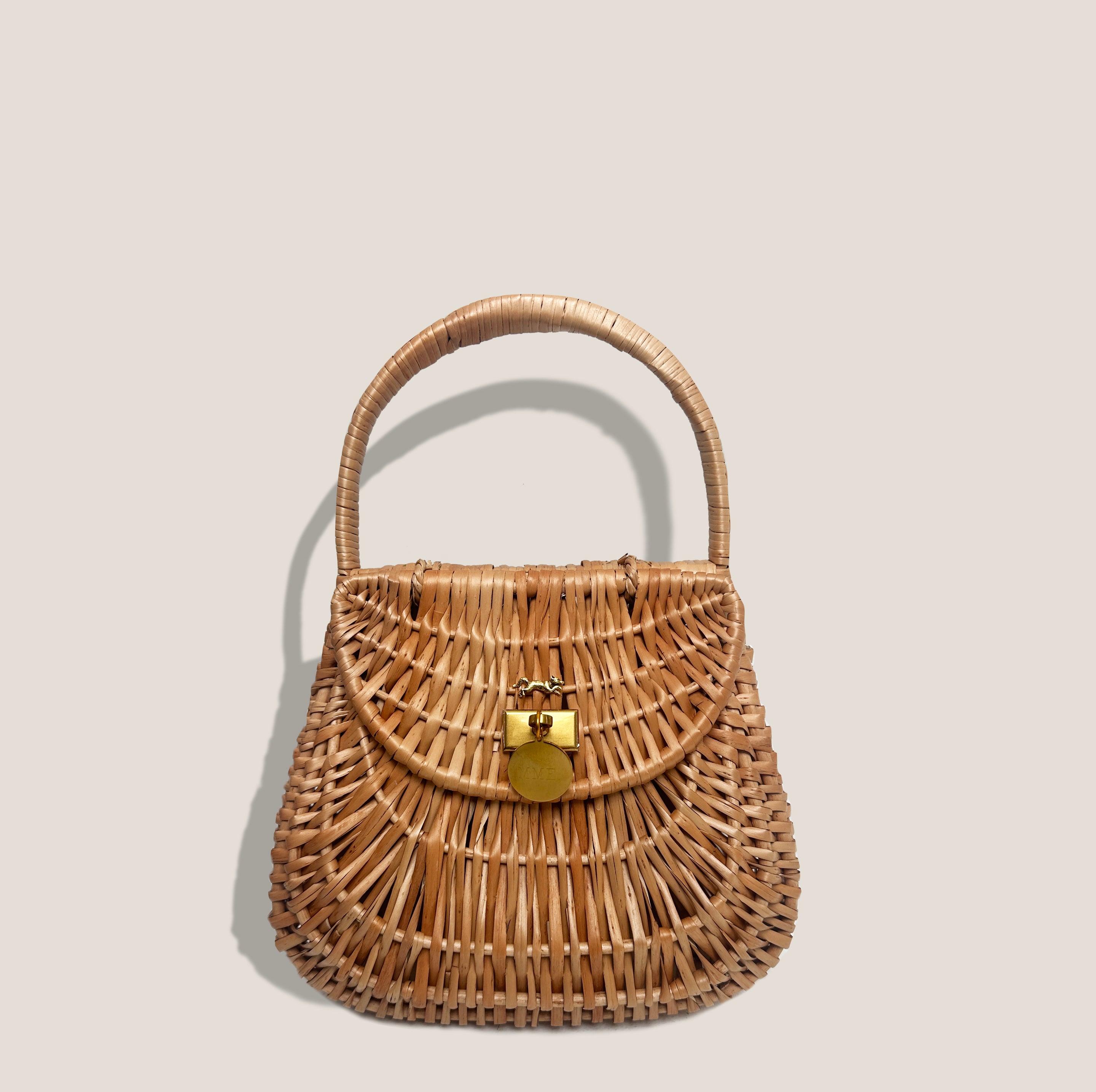 MME. CAP FERRAT BASKET BAG - MOSS