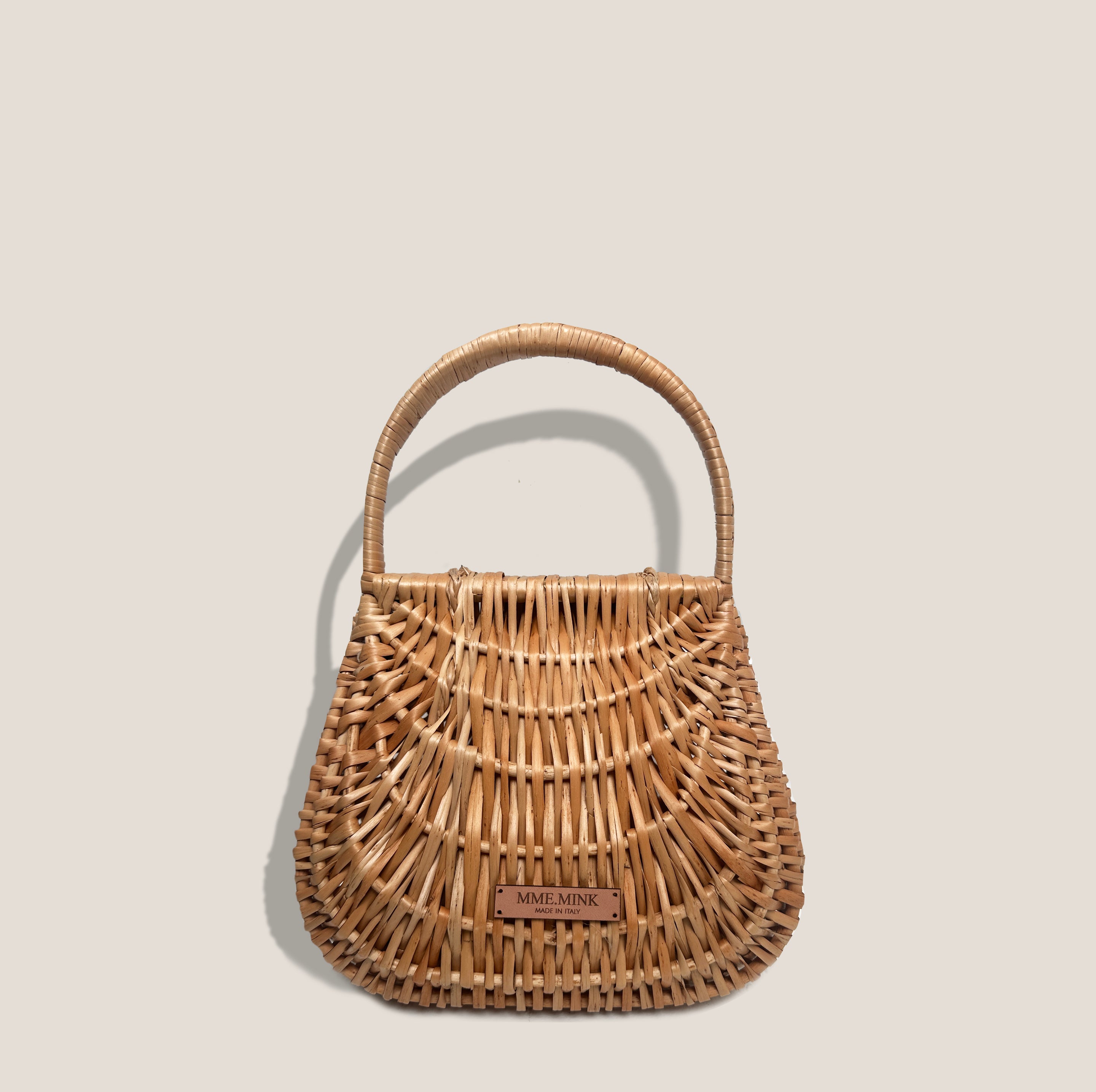 Frenchborderknitminionepiece mmeeme エムエメ MME. CAP FERRAT BASKET BAG - MOSS