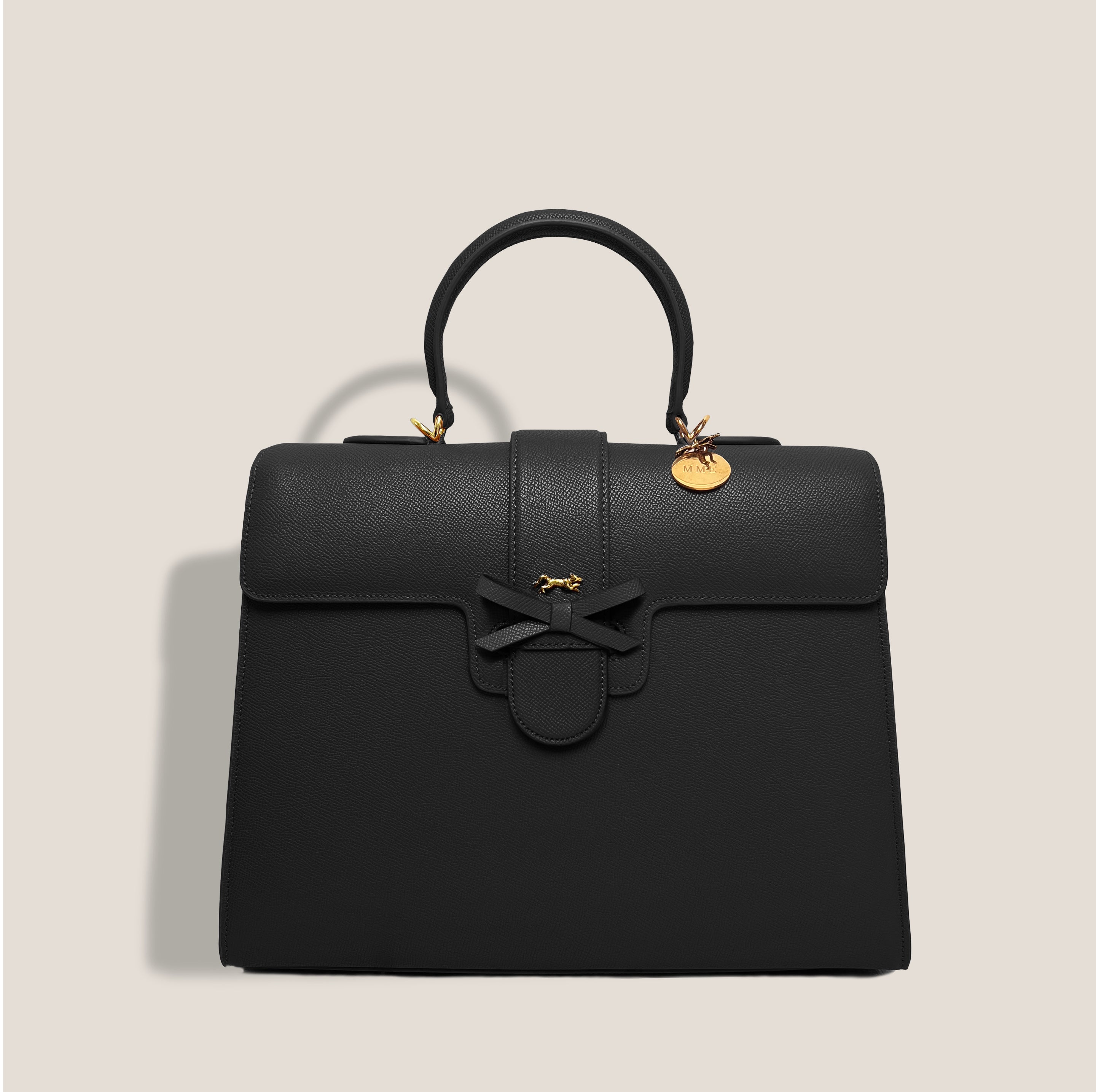 THE CARLTON BOW BAG in NOIR