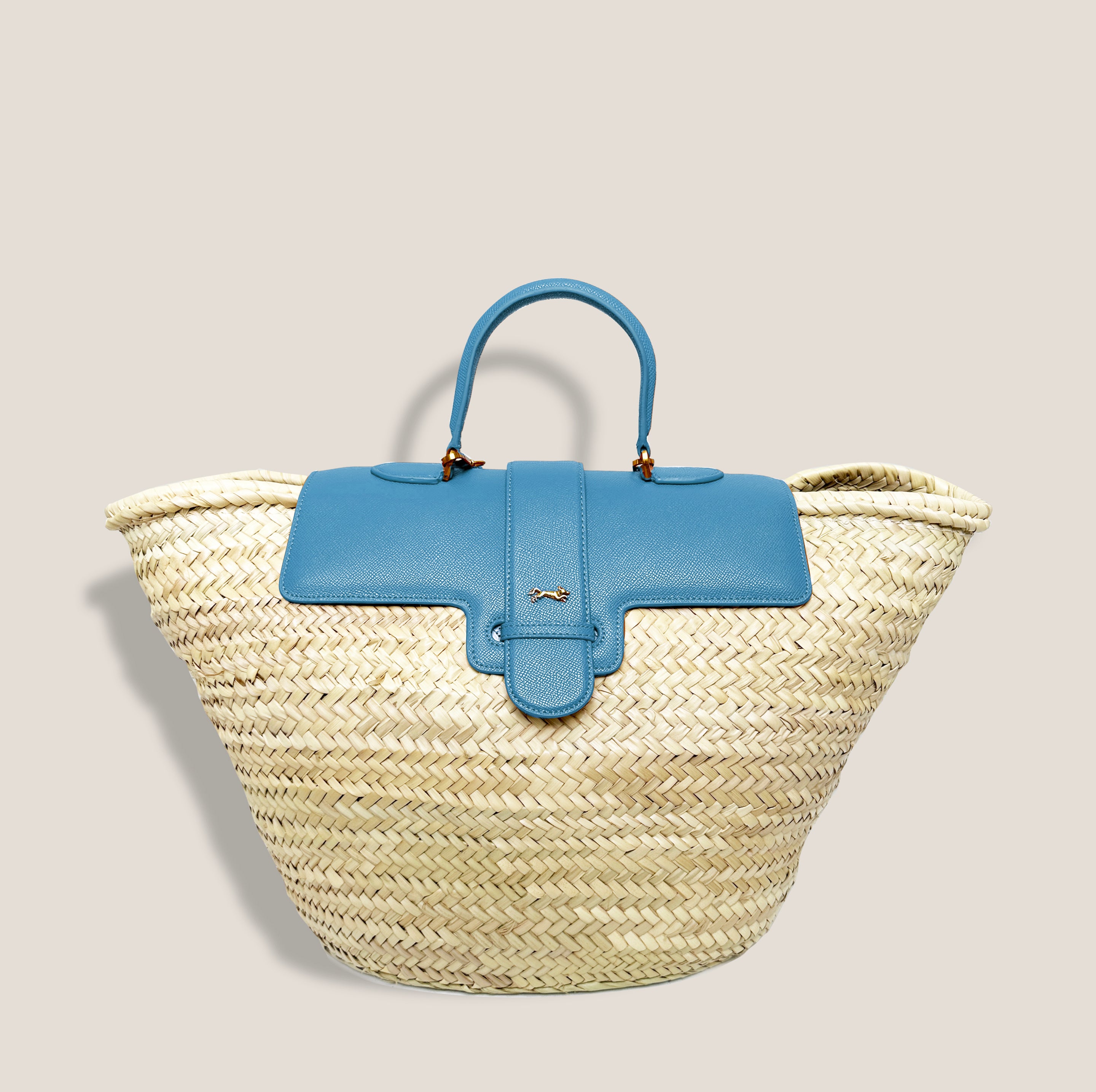 MME.CARLTON BASKET TOTE - CORNFLOWER