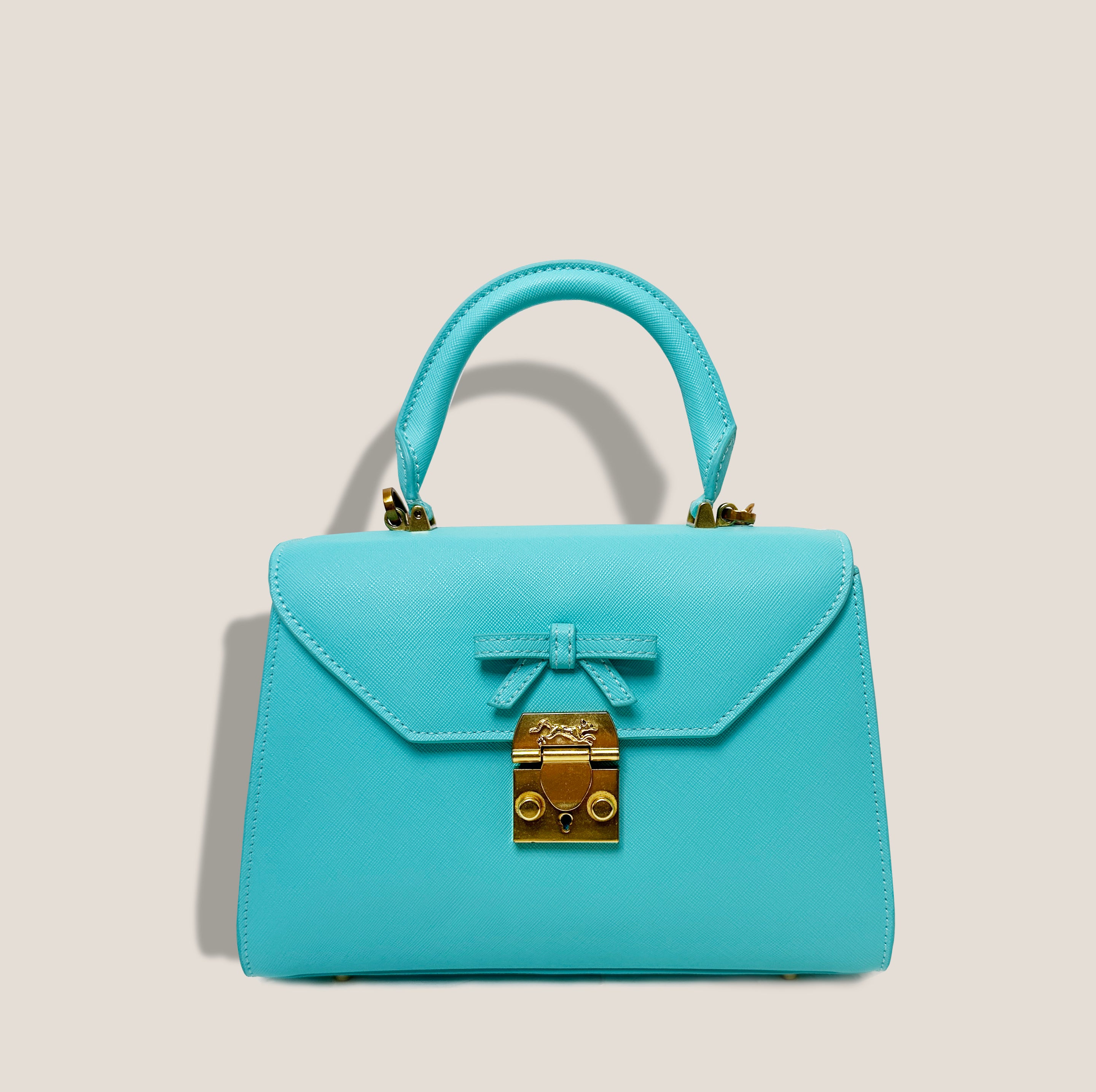 MME. AUDREY BOW Bag - BREAKFAST BLUE