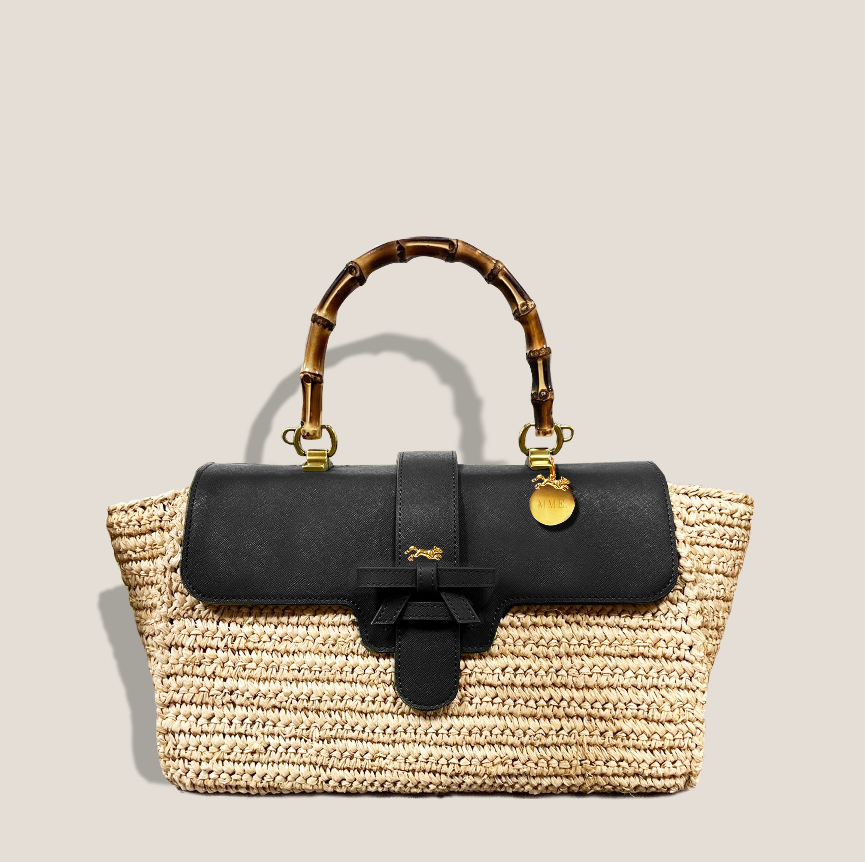 WOVEN MISS ONASSIS BAG - NOIR