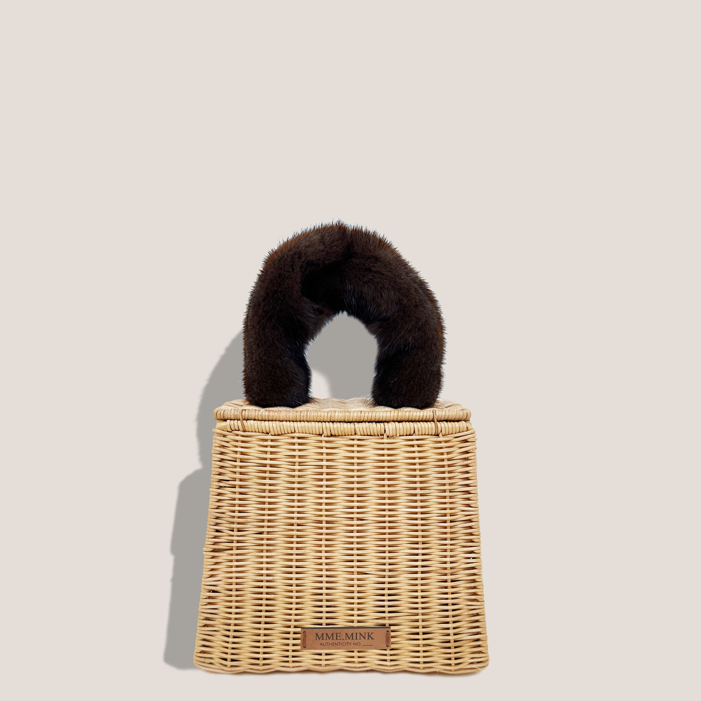 MME. MALLORY MINK BASKET BAG