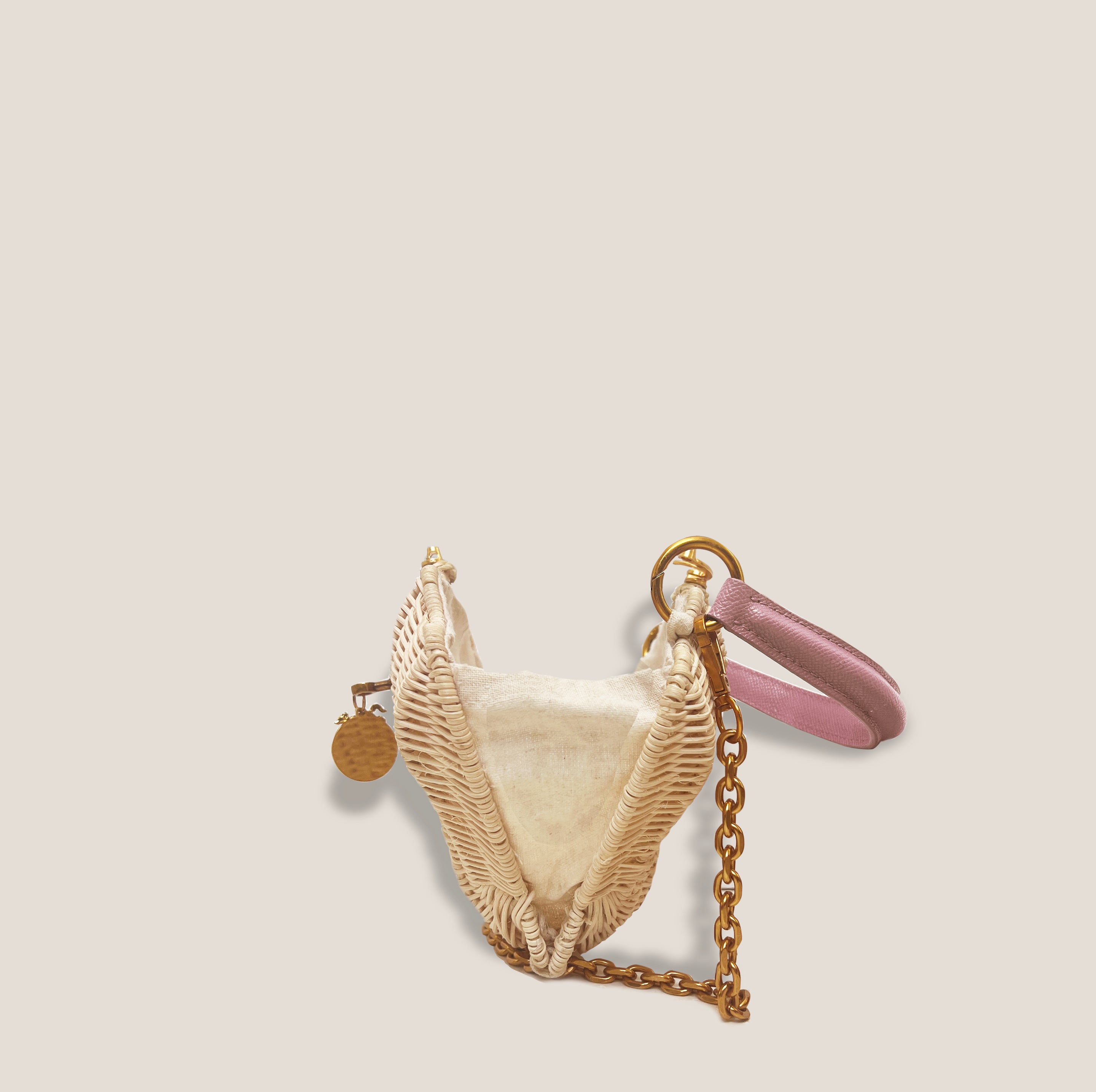 MME.MINK SHELL Clutch - COGNAC