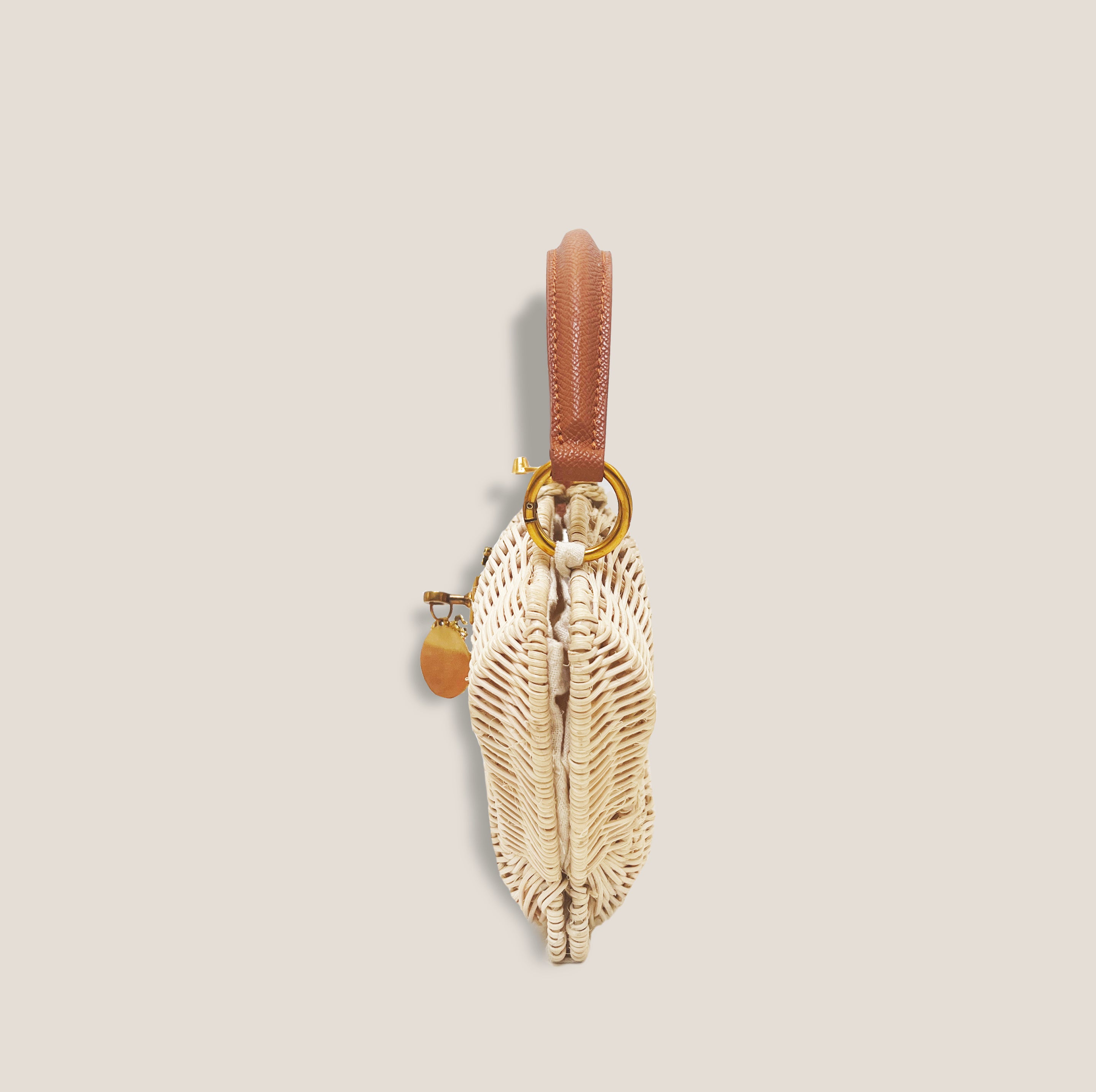 BONJOUR MADAME 18K ゴールド アンクレット MME.MINK SHELL Clutch - COGNAC