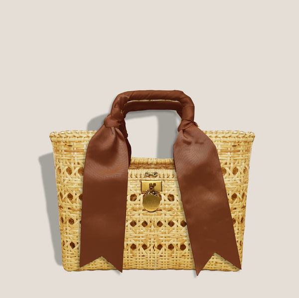 Mme.MINKMME. VALENCE TOTE - COGNAC